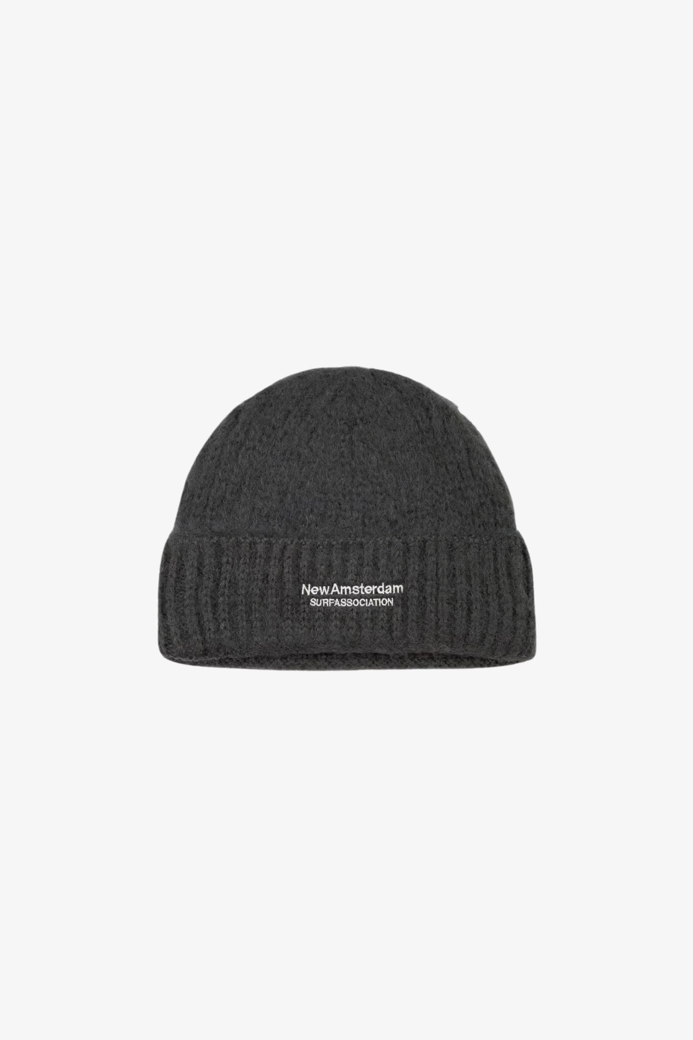 FUZZY LOGO BEANIE - BLACK