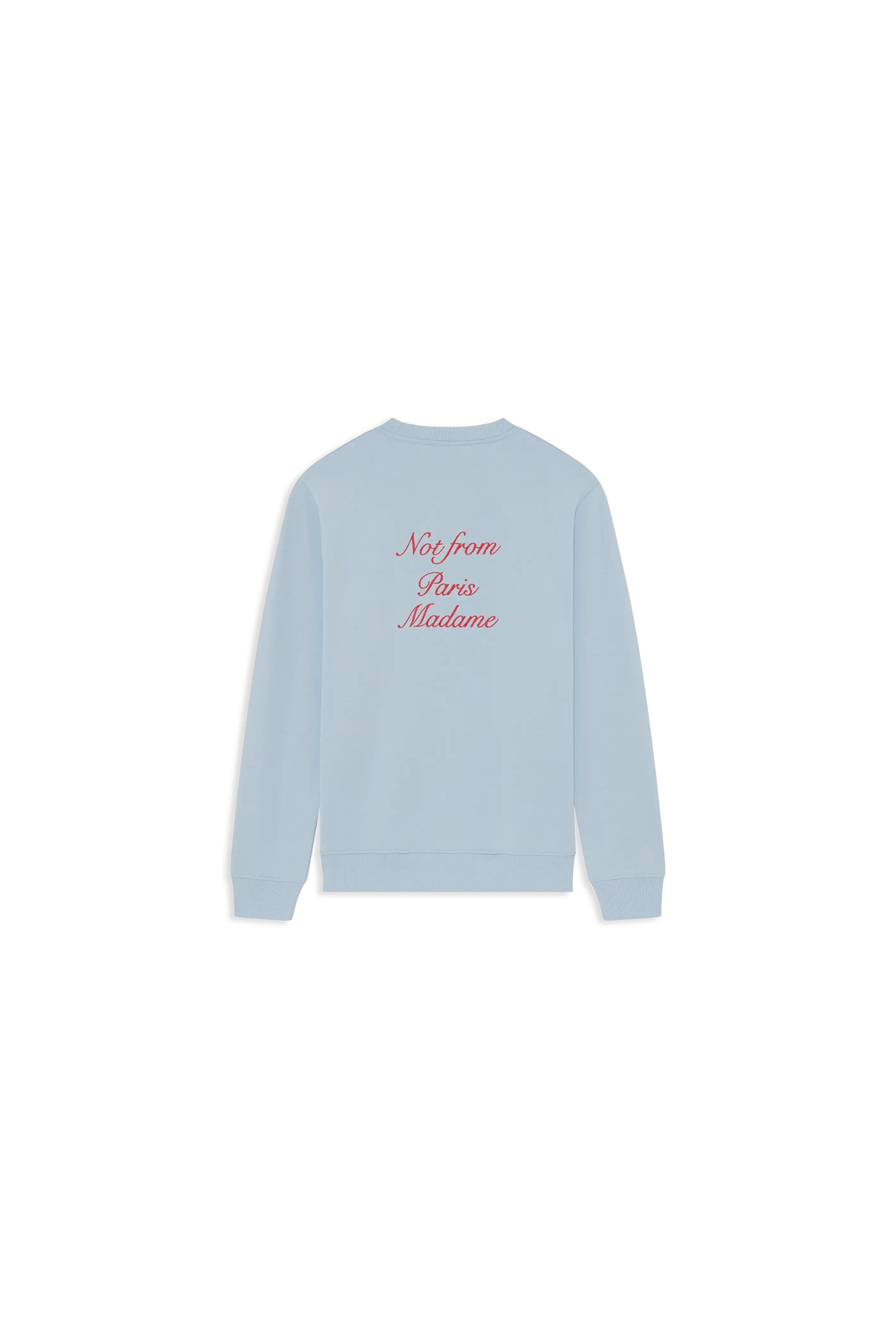 SLOGAN CALLIGRAPHY SWEATSHIRT - LIGHT BLUE