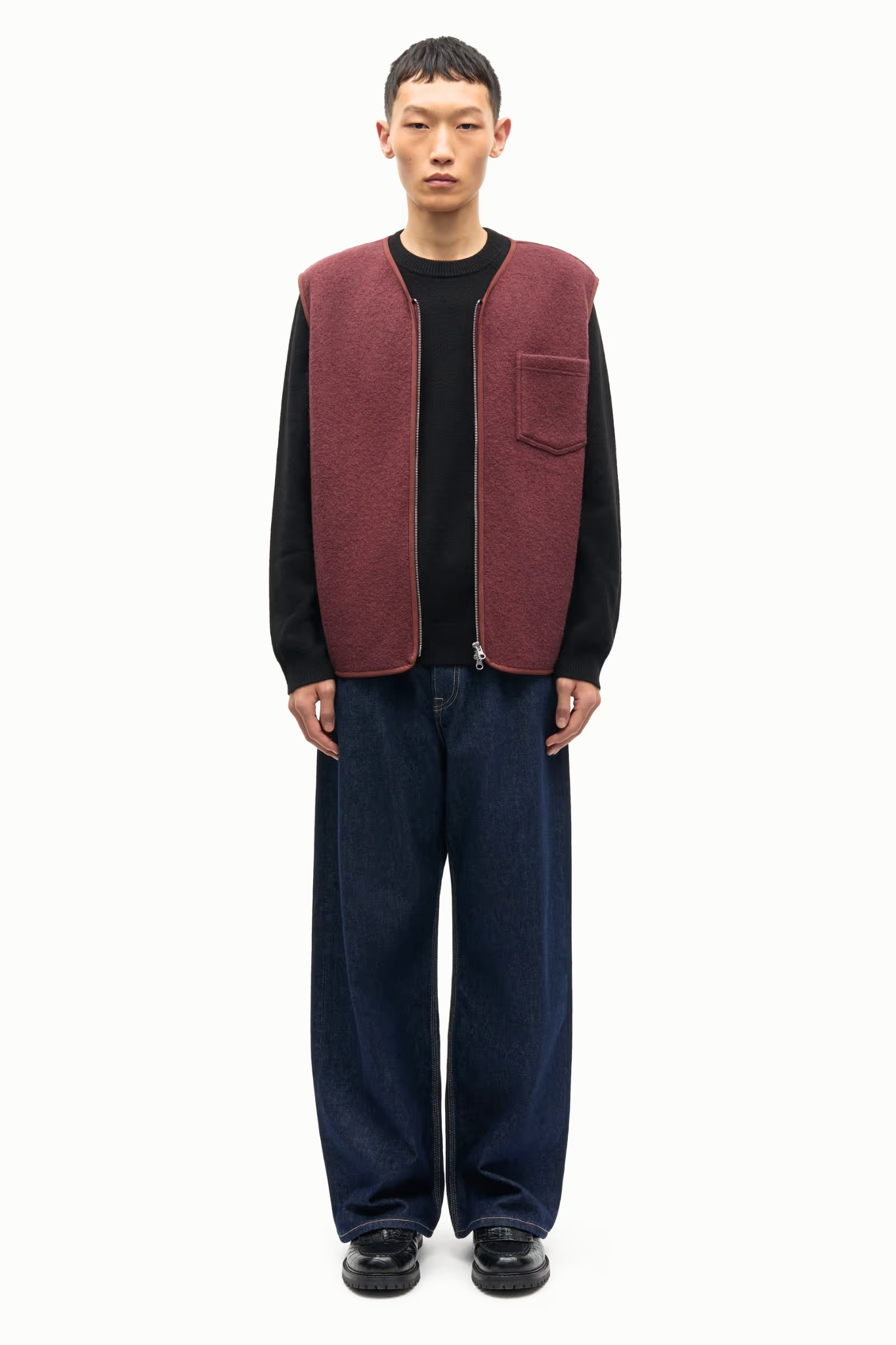 HANNES VEST SWEATER - RUM RAISIN