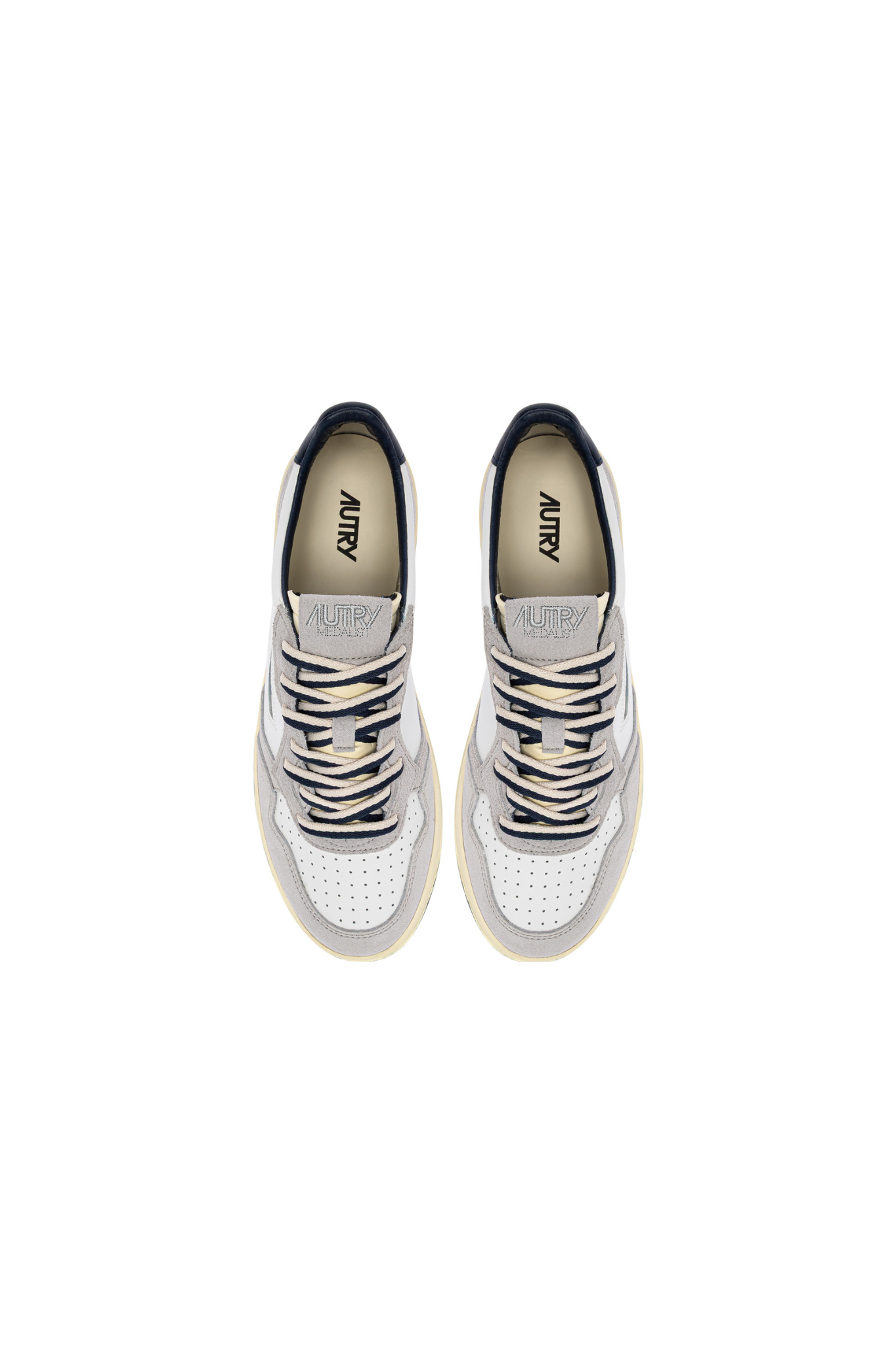 AULM-BW04 - MEDALIST LOW MEN SNEAKERS - LEA/SUEBIC WHT/VAPOR