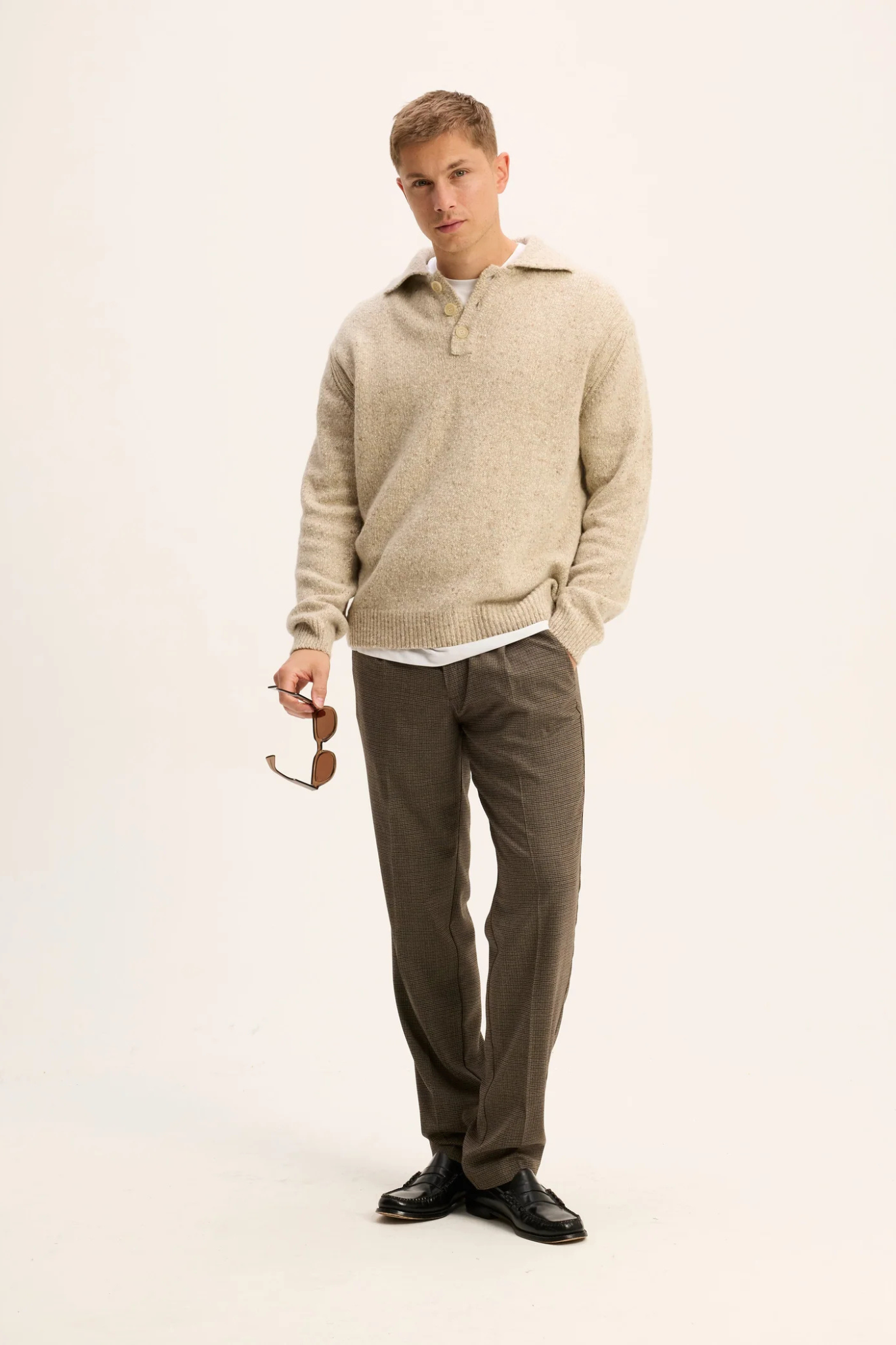 POLO KNIT - BEIGE MELANGE
