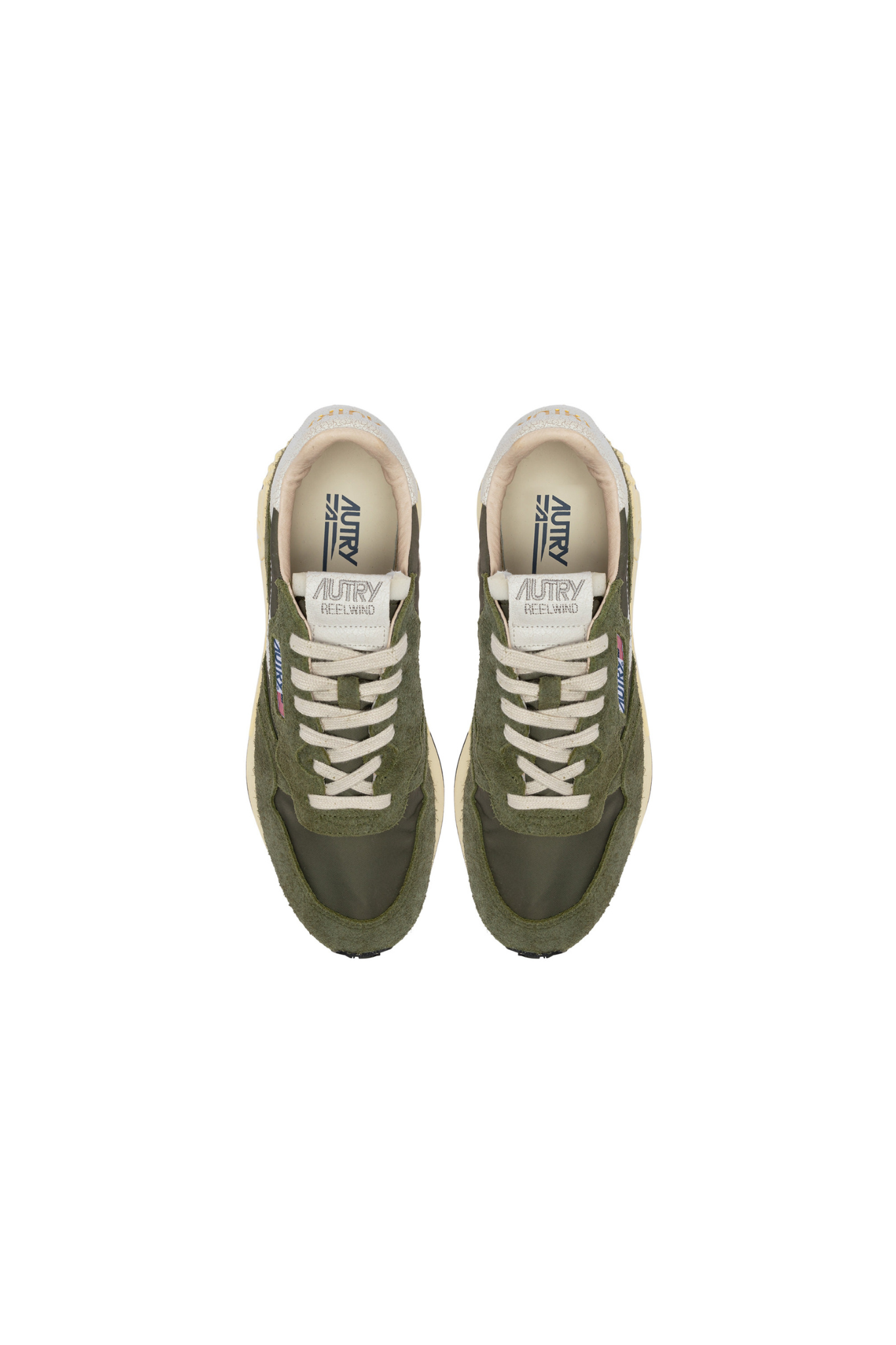 WWLM-NC37 - REELWIND LOW MEN SNEAKERS - NYON/CRACK WHITE/SAGE