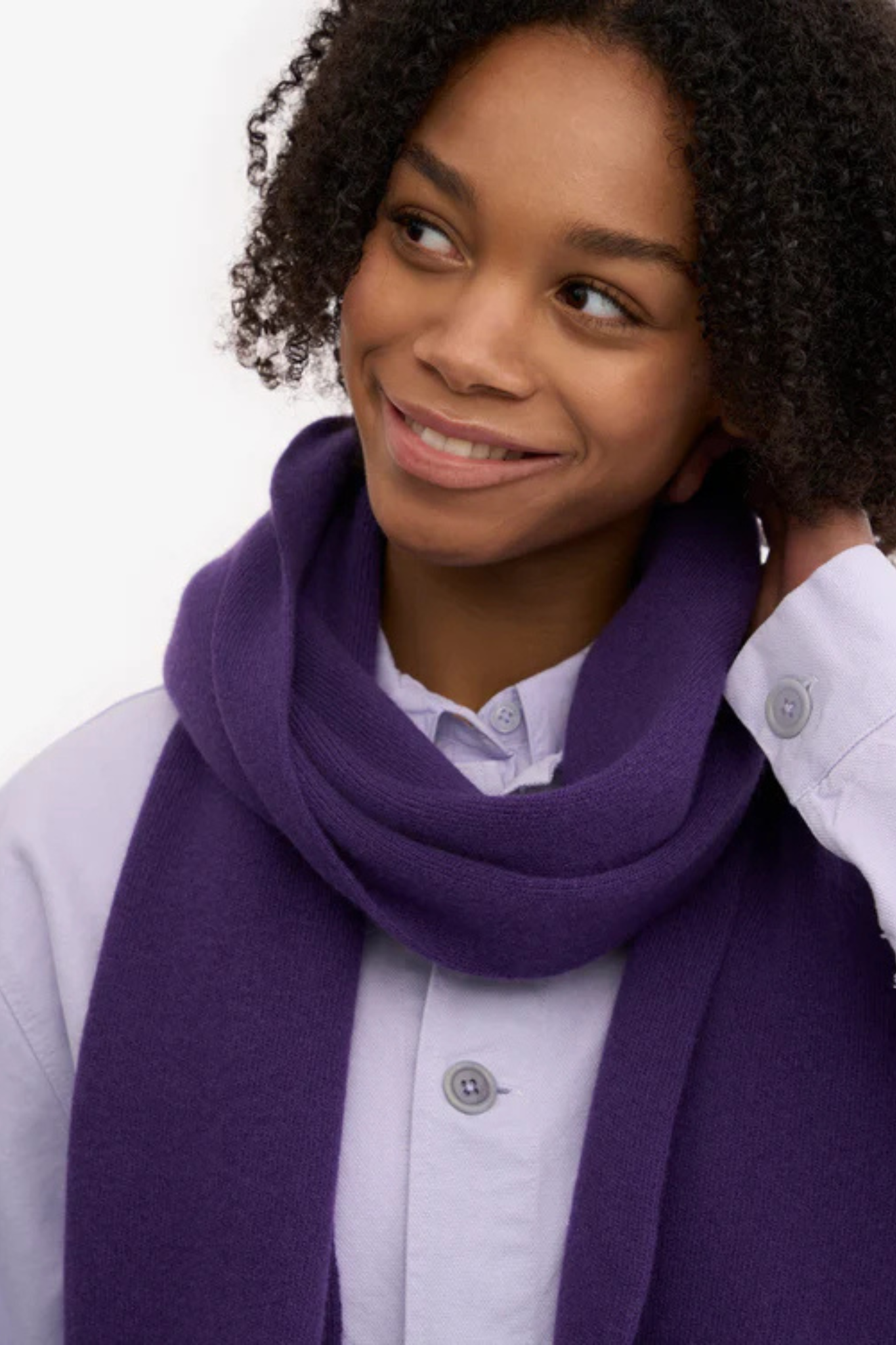 MERINO WOOL SCARF - ULTRA VIOLET