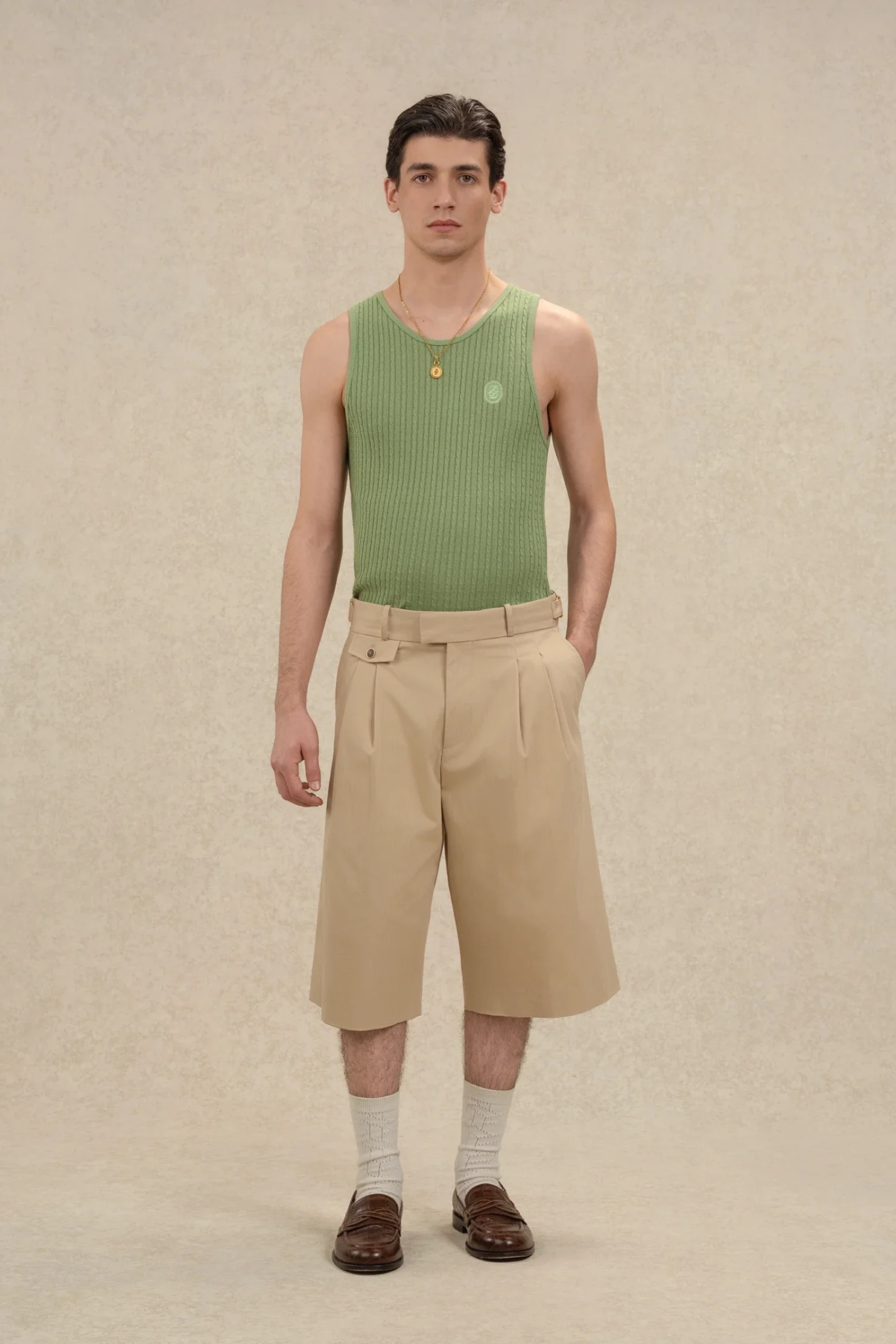 SHORT LONG COTON - BEIGE