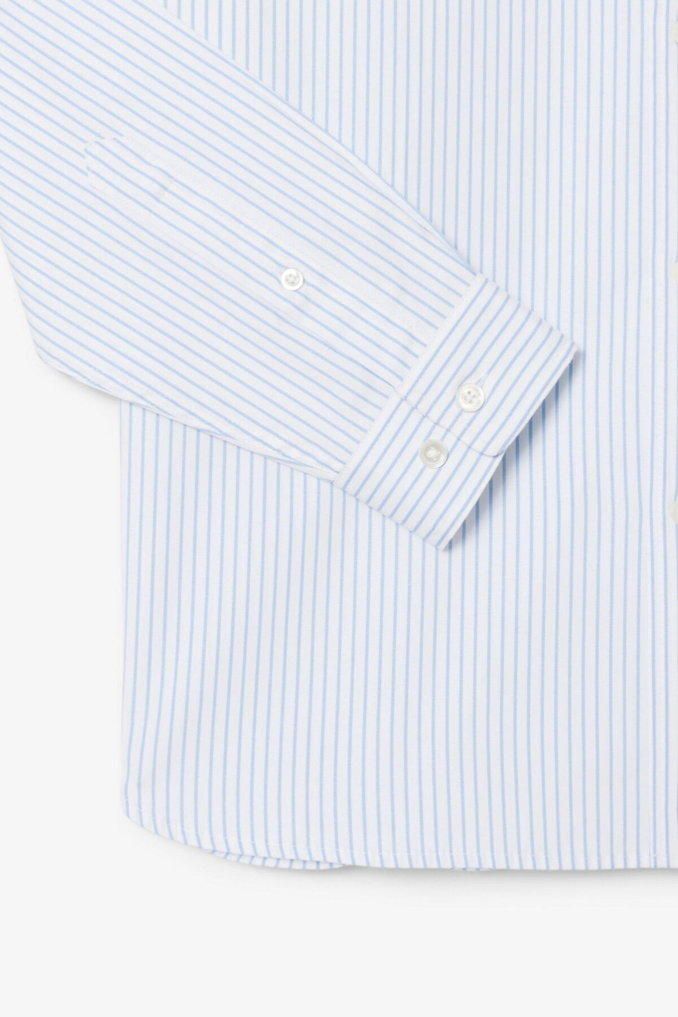 STRIPED PINPOINT SHIRT - WHITE/BLUE