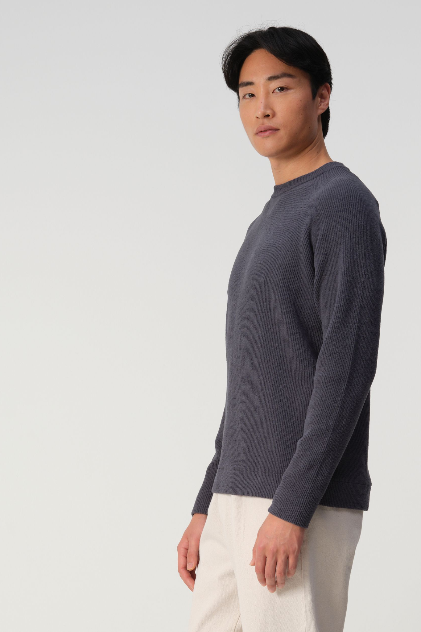 RAMIL ROUND NECK SWEATER - OMBRE BLUE