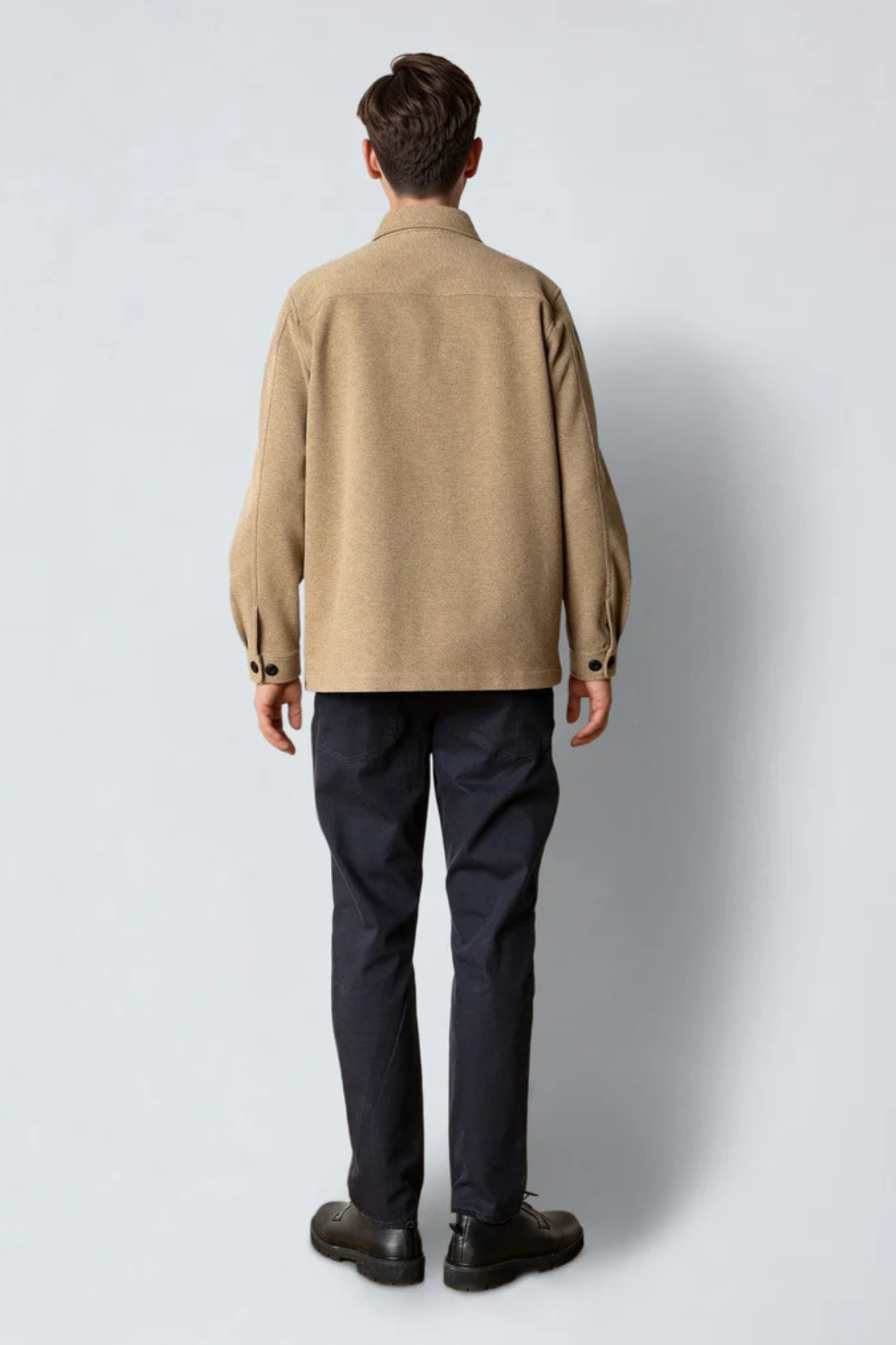 AYDEN OVERSHIRT - BRINDLE BEIGE MELANGE