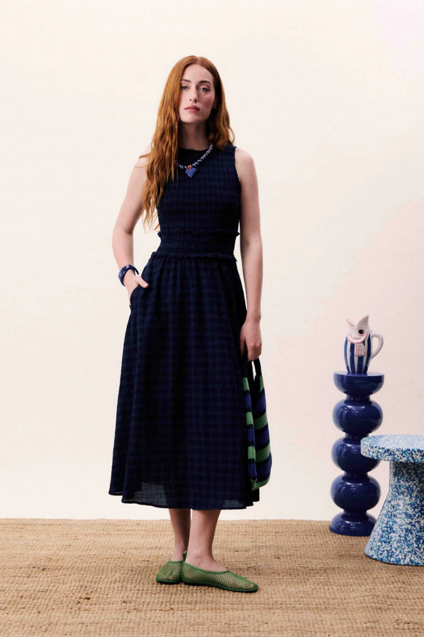 SAQUAREMA DRESS - NAVY BLUE