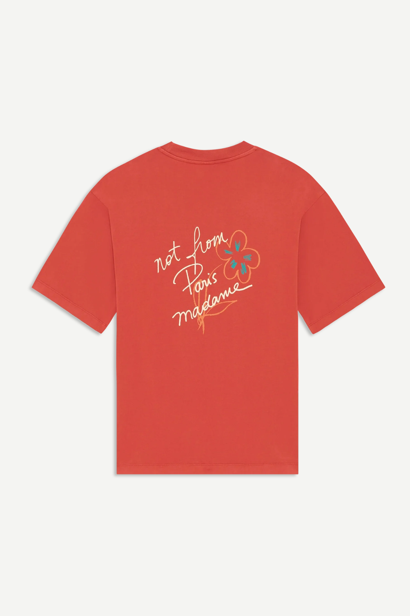 ESQUISSE SLOGAN T-SHIRT - BRICK