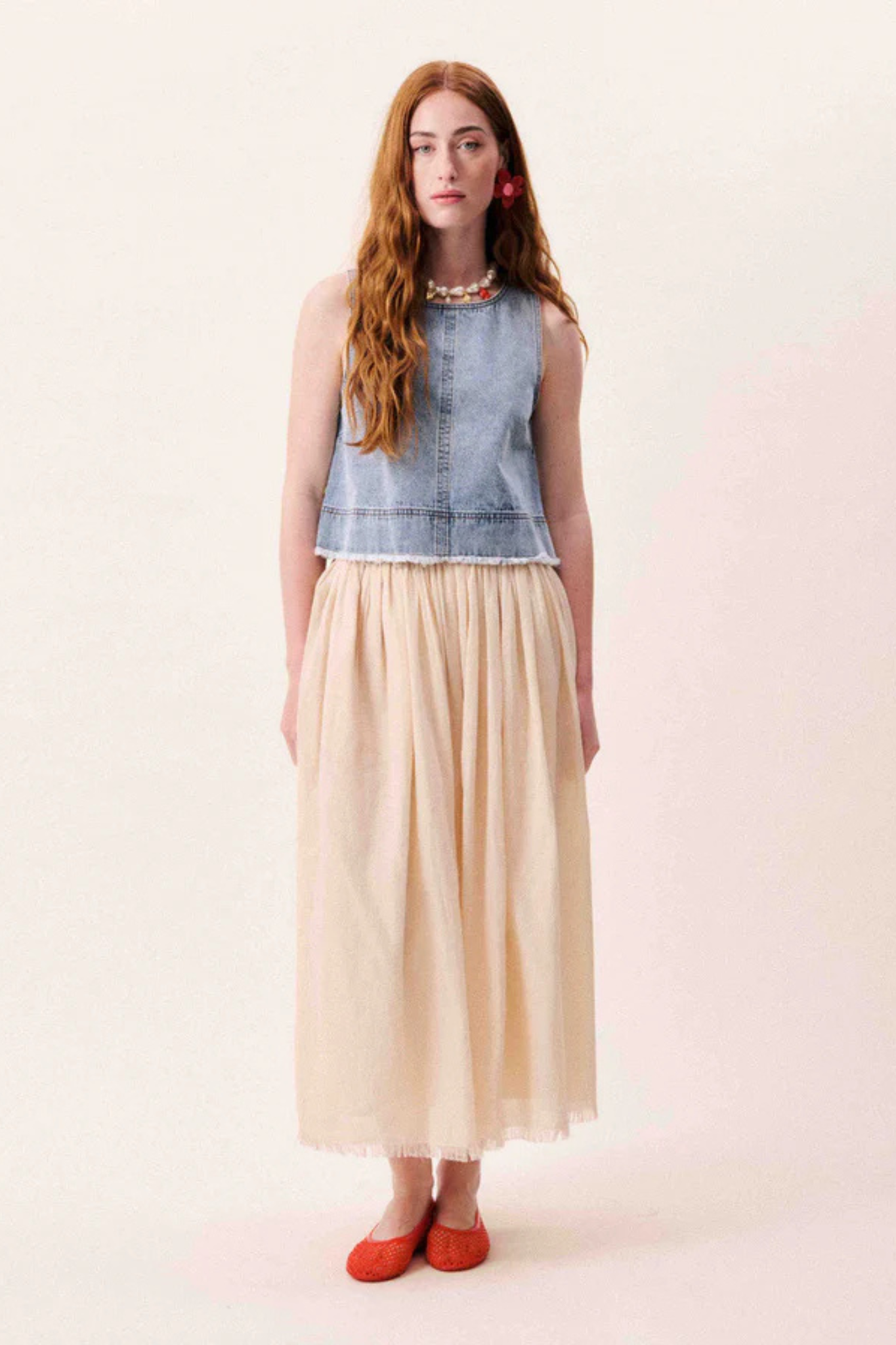 AQUALINA TOP - BLUE JEAN