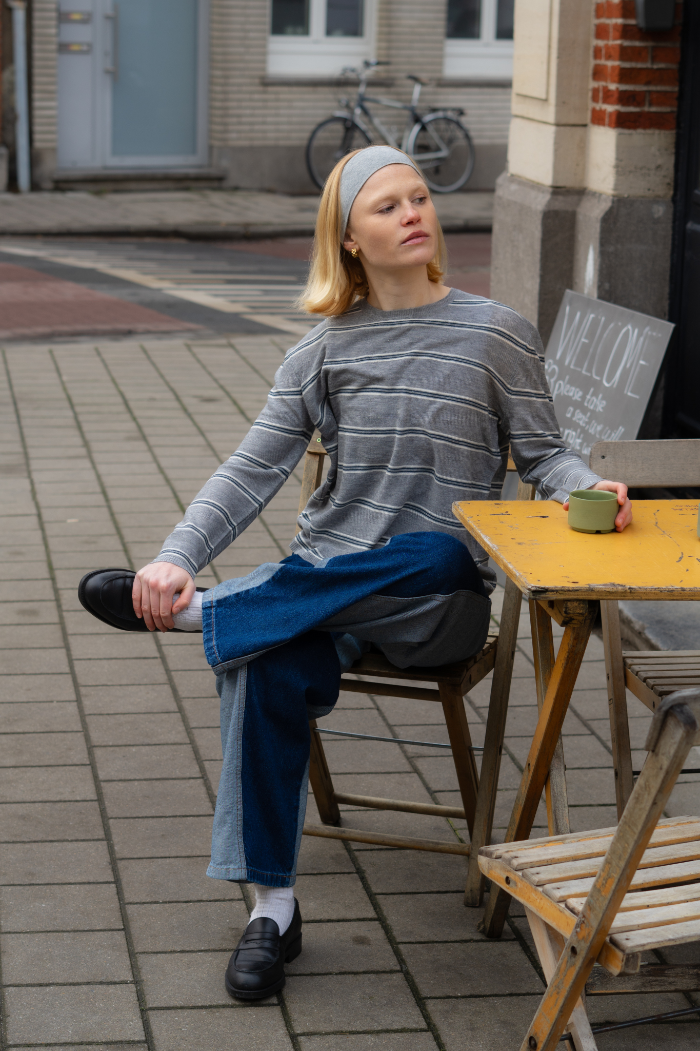 GILIR KNIT - GREY IZIA STRIPE