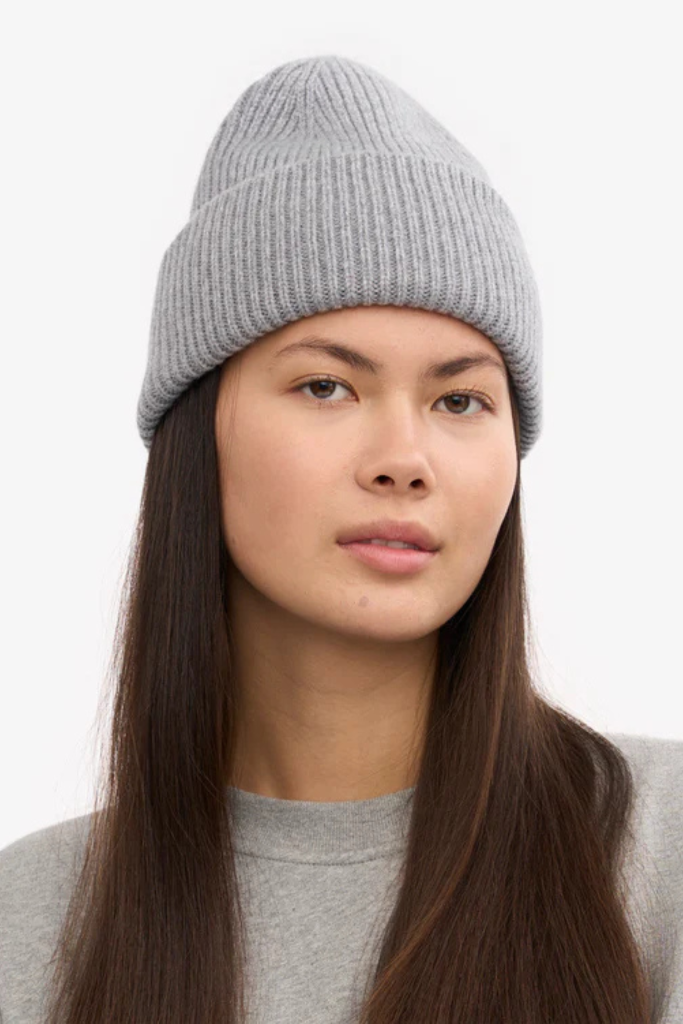 MERINO WOOL BEANIE - HEATHER GREY