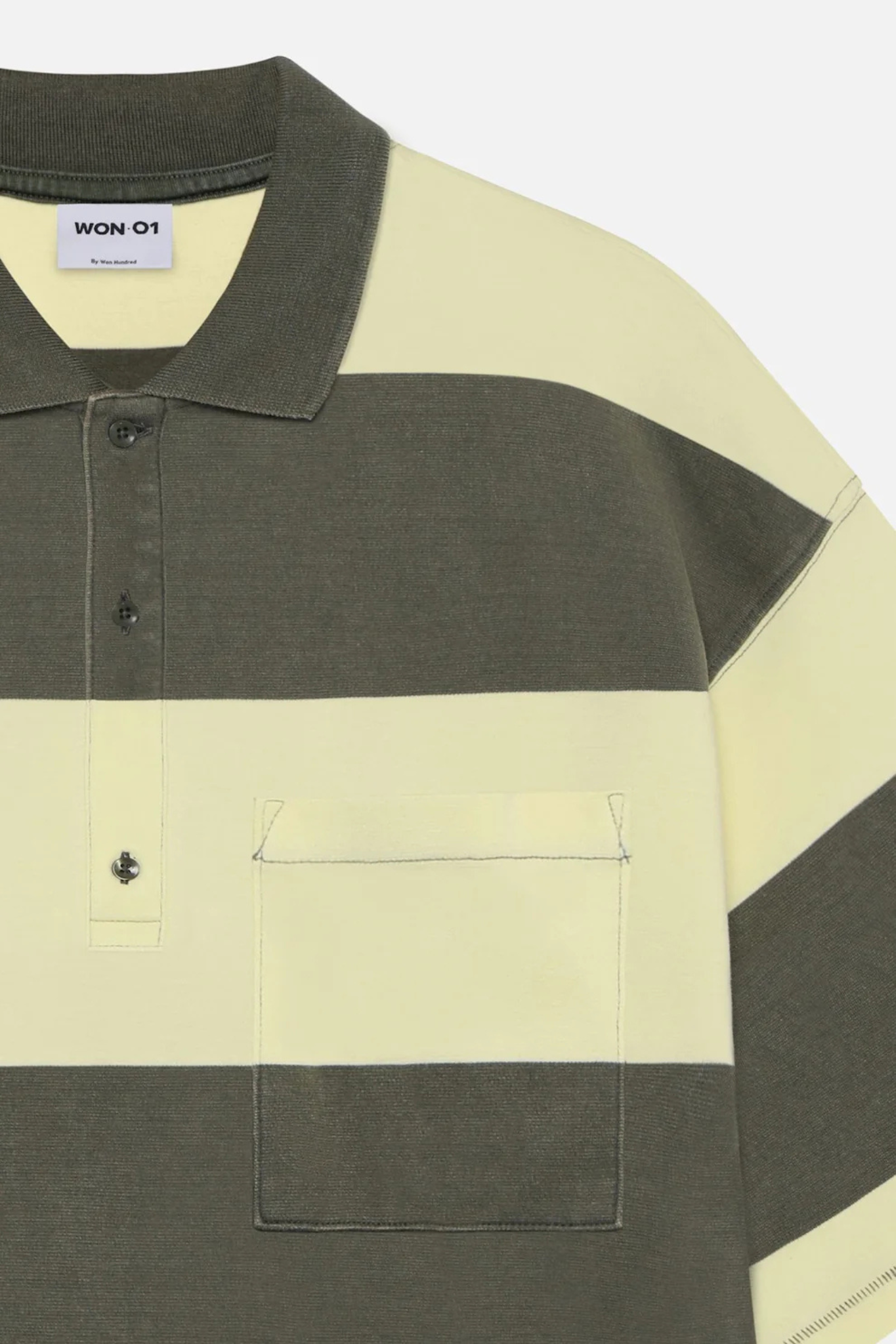 TOPPER STRIPED POLO - BEETLE GREEN COMB