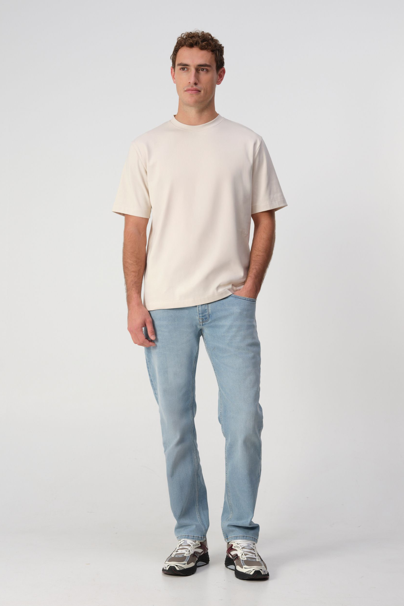 RUBEN T-SHIRT - CRYSTAL GREY BEIGE