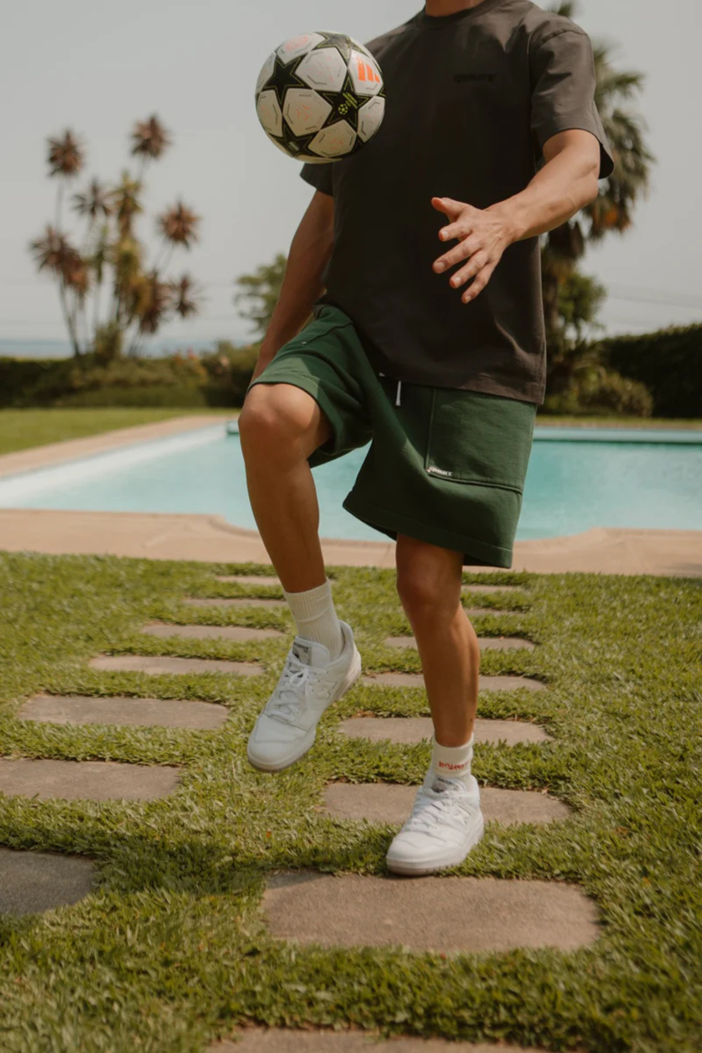 HARD WORKED FLEECE SHORT - GREEN