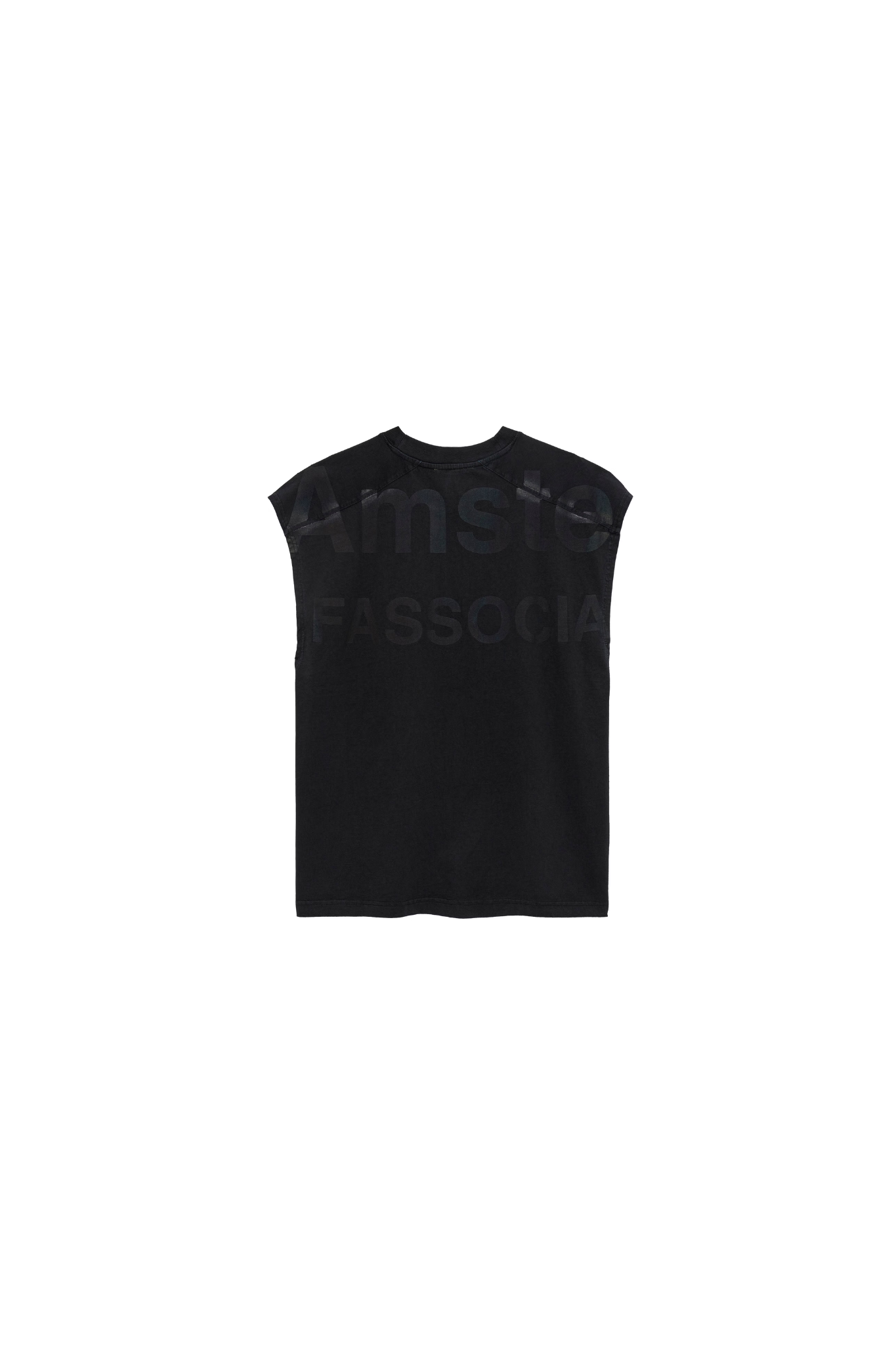 NAME SLEEVELESS T-SHIRT - BLACK