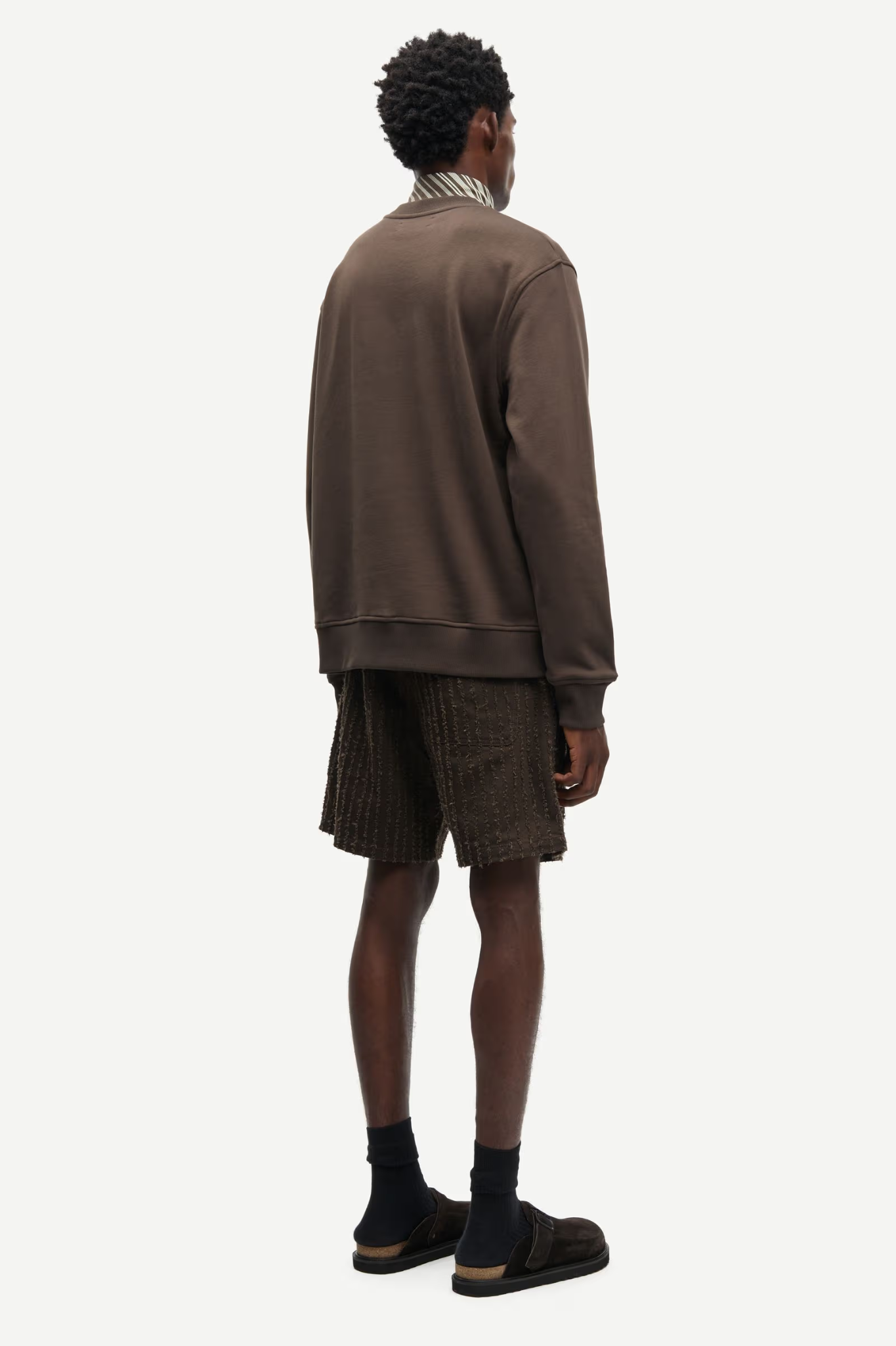 JOEL CREW NECK SWEATER - TURKISH COFFEE