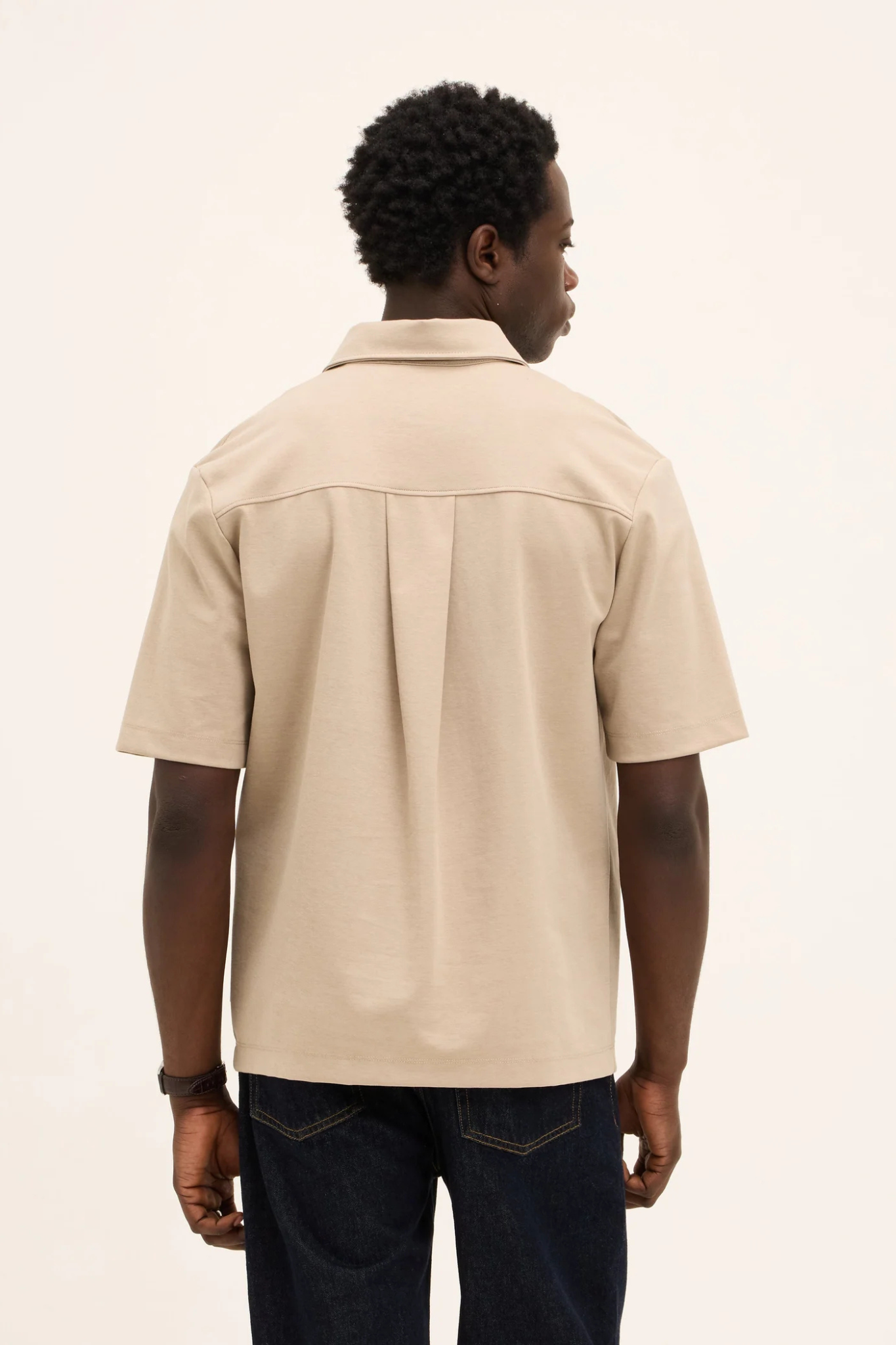 POST ZIPPER POLO - BEIGE