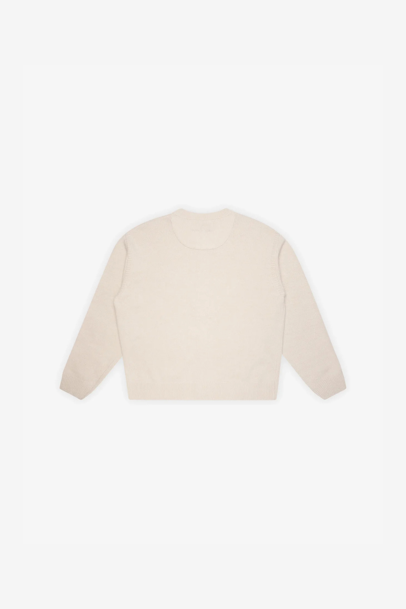 SCRIPT LOGO BUTTON UP KNIT - SAND