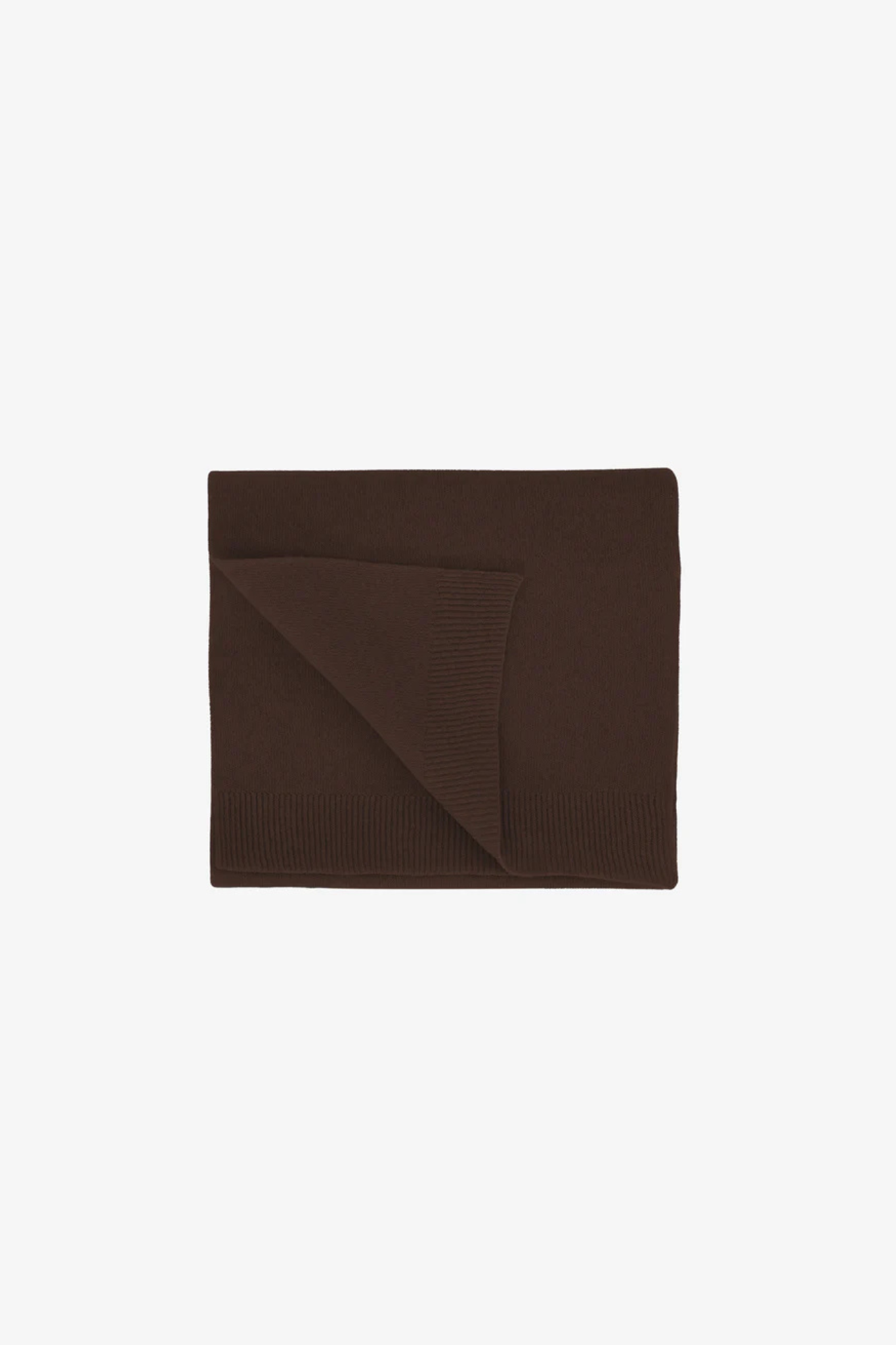 MERINO WOOL SCARF - COFFEE BROWN
