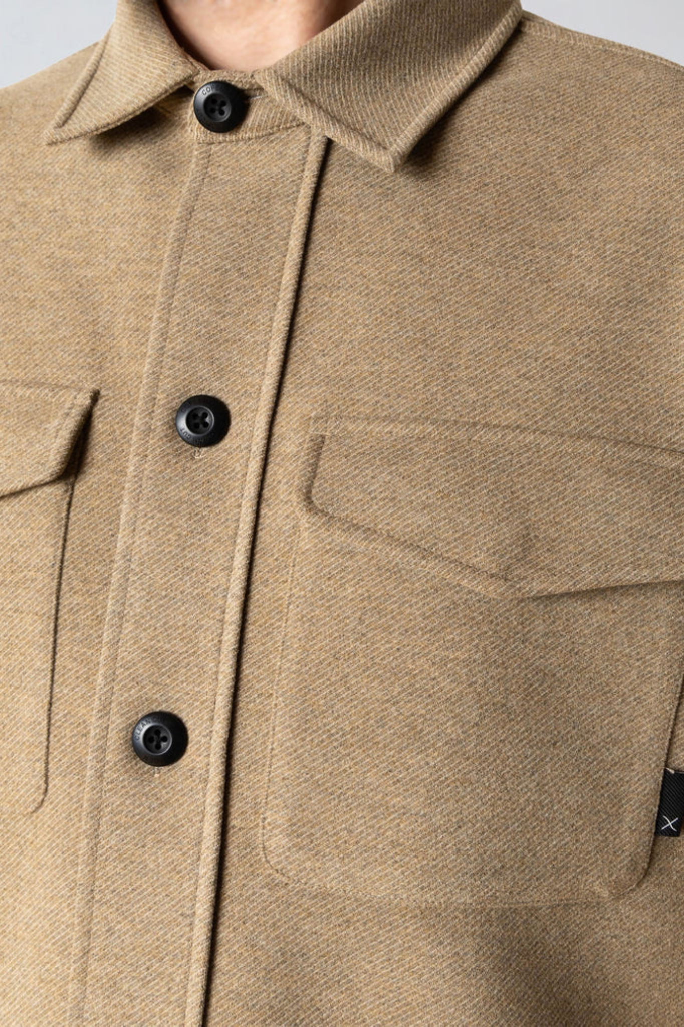 AYDEN OVERSHIRT - BRINDLE BEIGE MELANGE