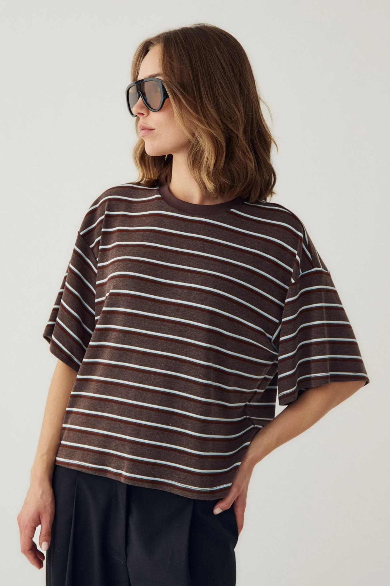 MURPHIE TOP - DALMA BLUE STRIPE