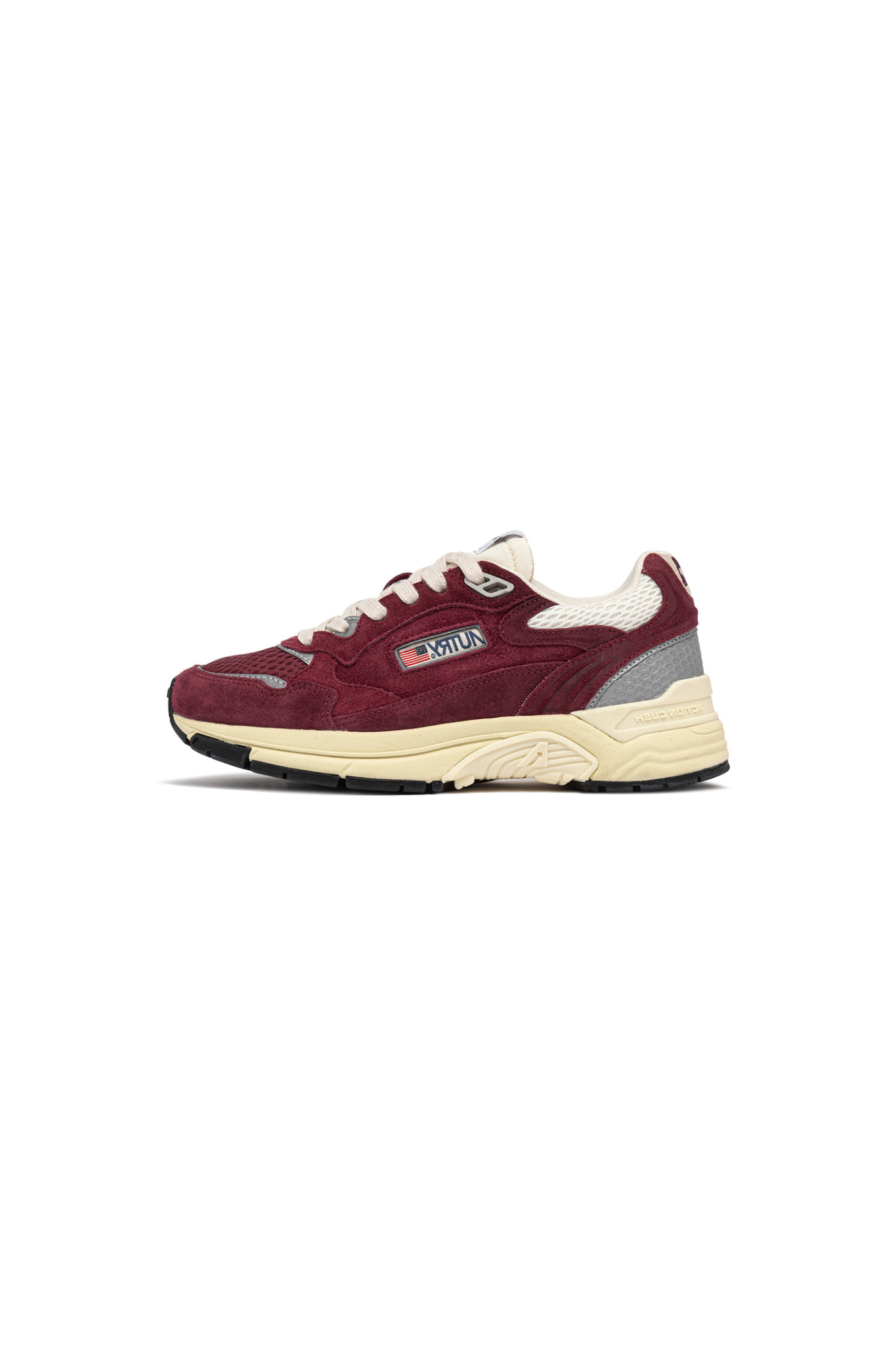 HYLW-UM12 - HYPERWAY LOW WOMEN SNEAKERS - SUEDE/MESH WINERY/SILV