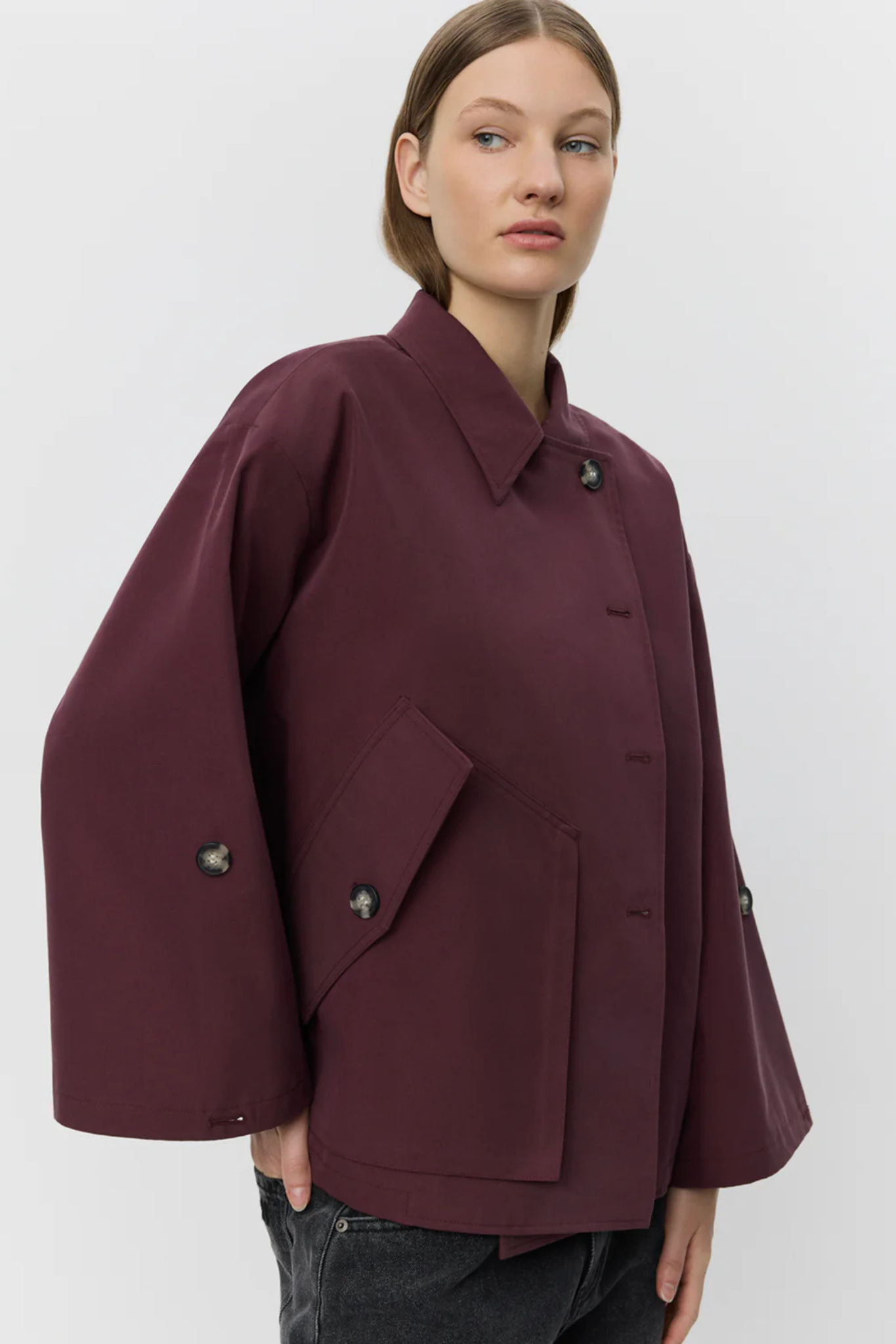 AGATHA JACKET - BURGUNDY
