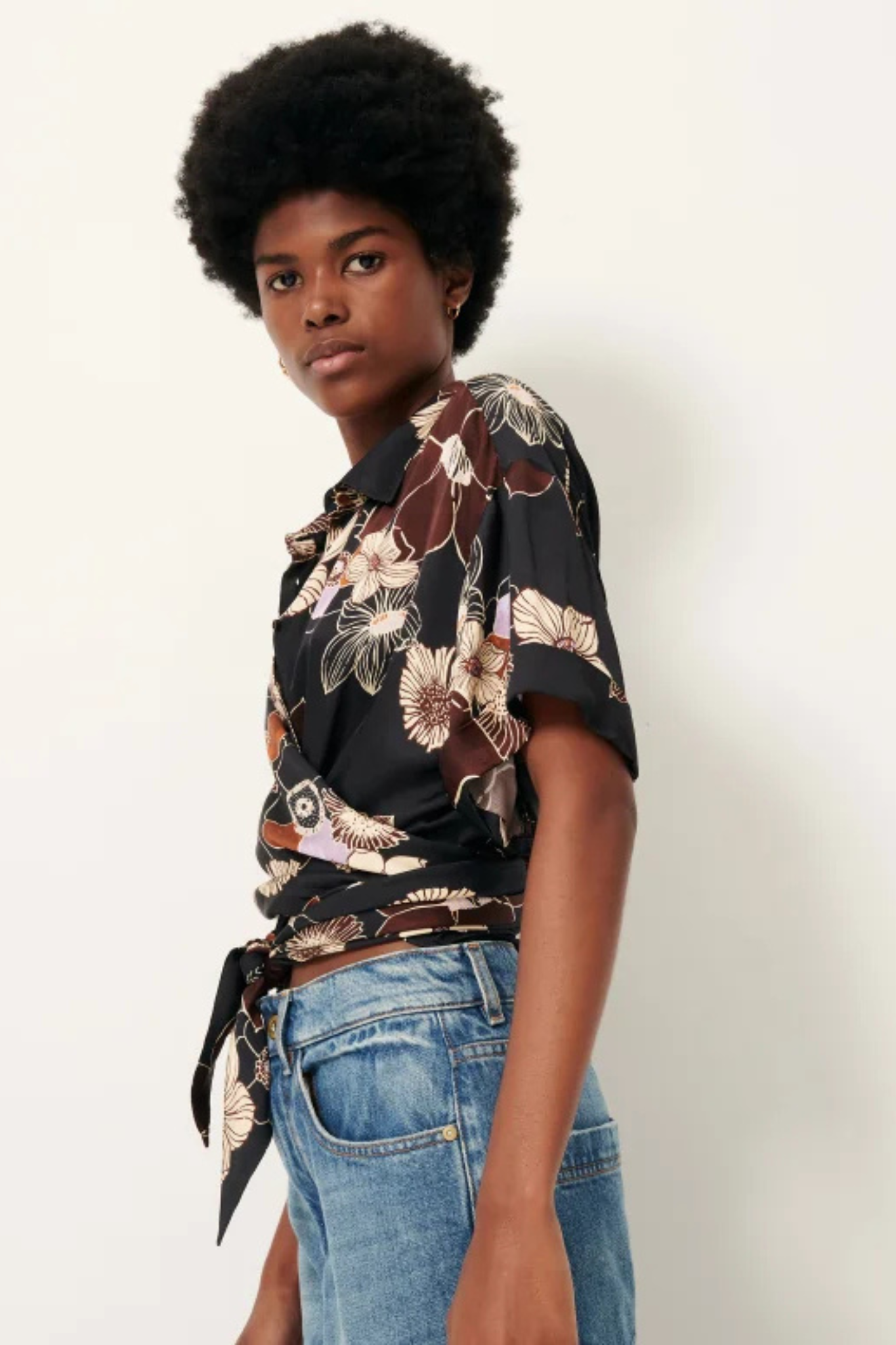 PROCIDA BLOUSE - BLACK HYBIS