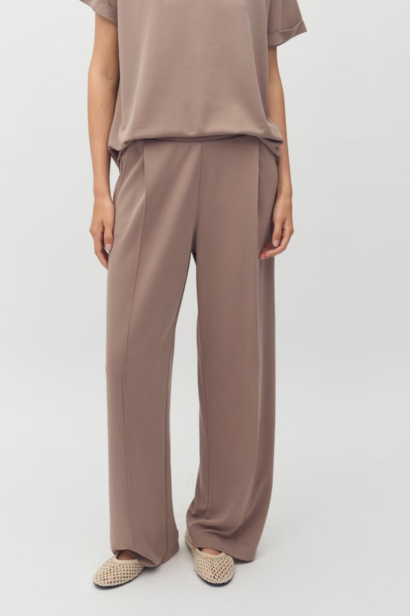 CHRISTIANE BOSKO LUXE PANTS - ISLAND FOSSIL