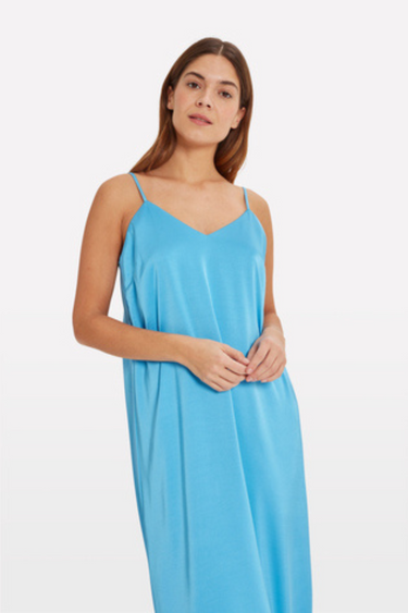 LIMA SL SLIP DRESS - BONNIE BLUE