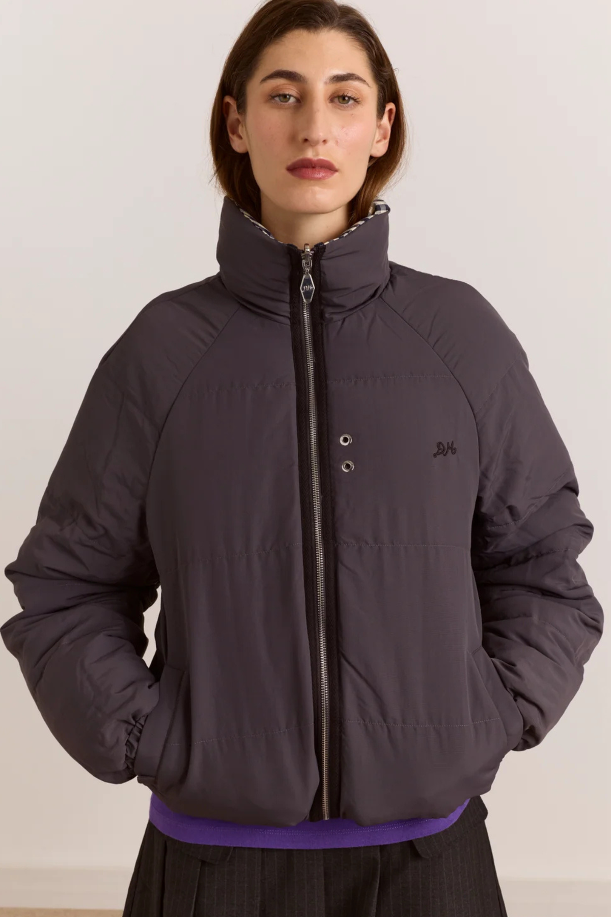 OMKEERBARE OPAL PUFFER - MIX GINGHAM