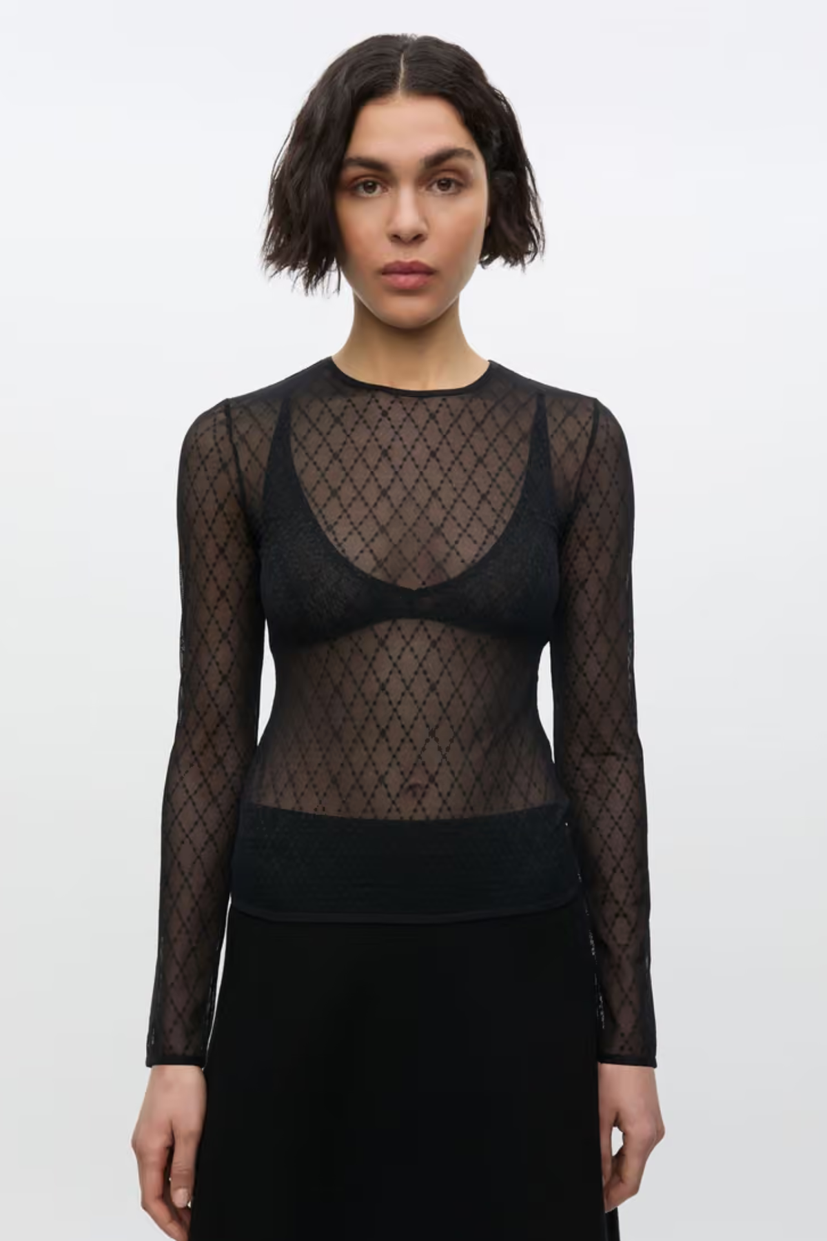 VIONA TOP - ZWART