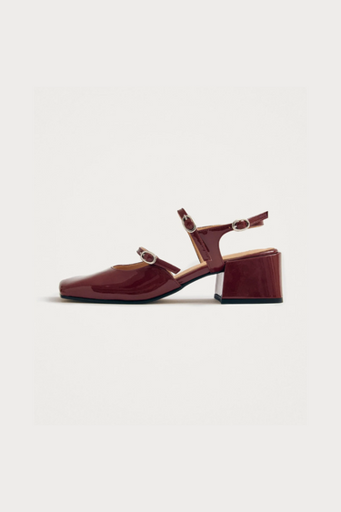 WITHNEE LEATHER PUMPS SHOES - ONIX BURGUNDY