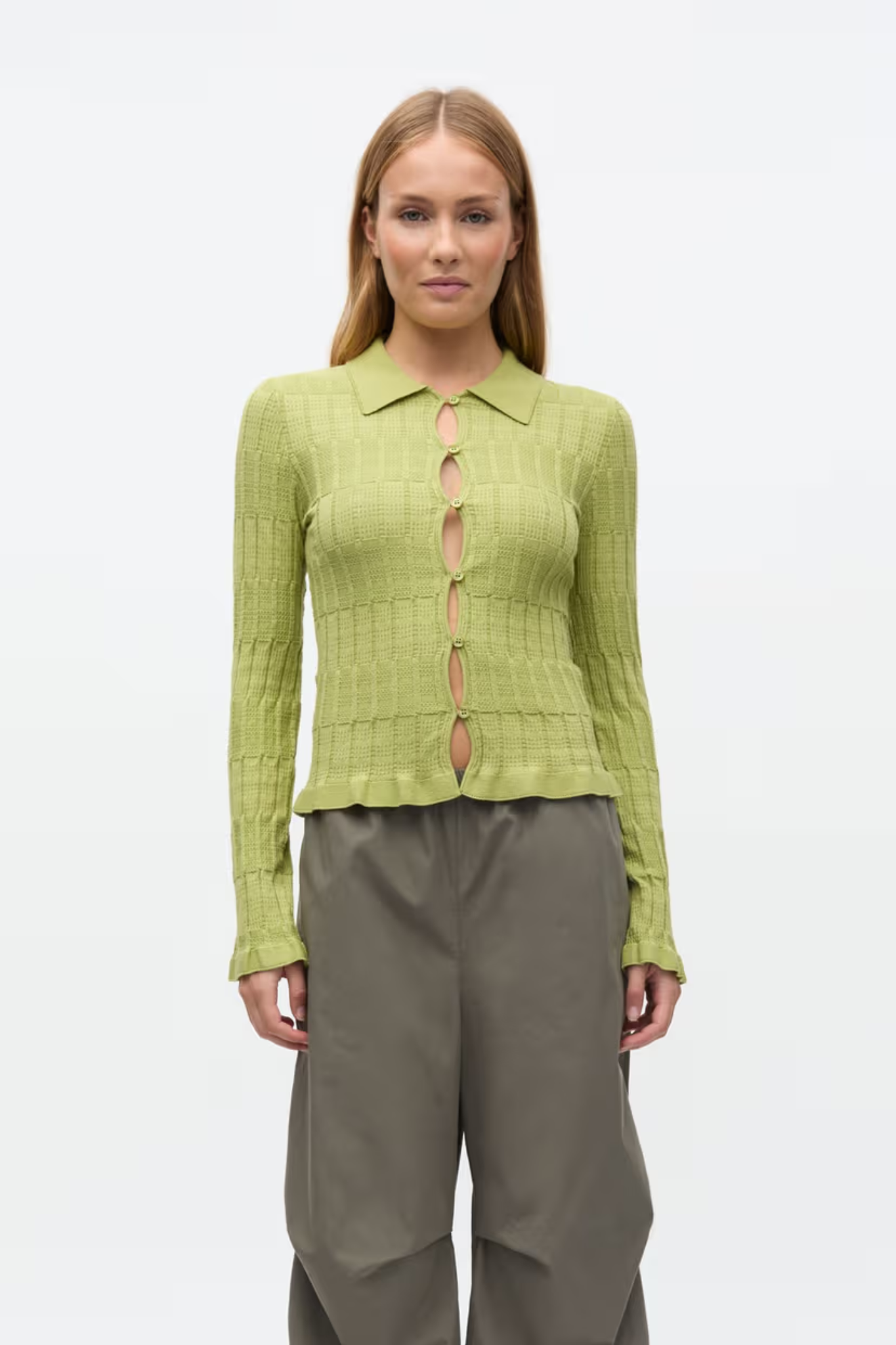 YELIA LS CARDIGAN - FERN