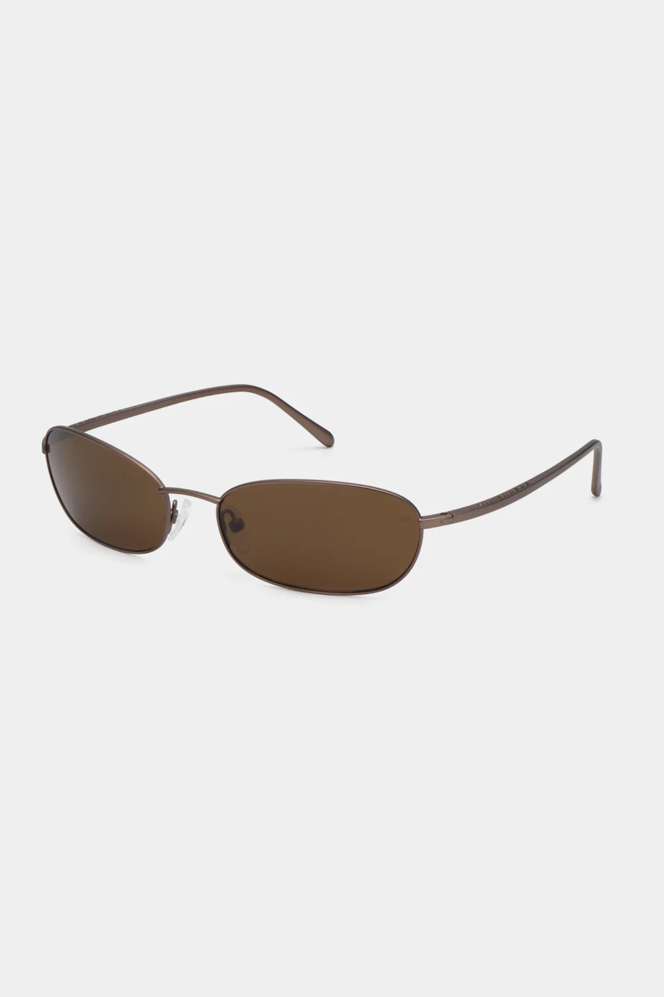 A. Kjaerbede jack sunglasses in matte brown. Front view