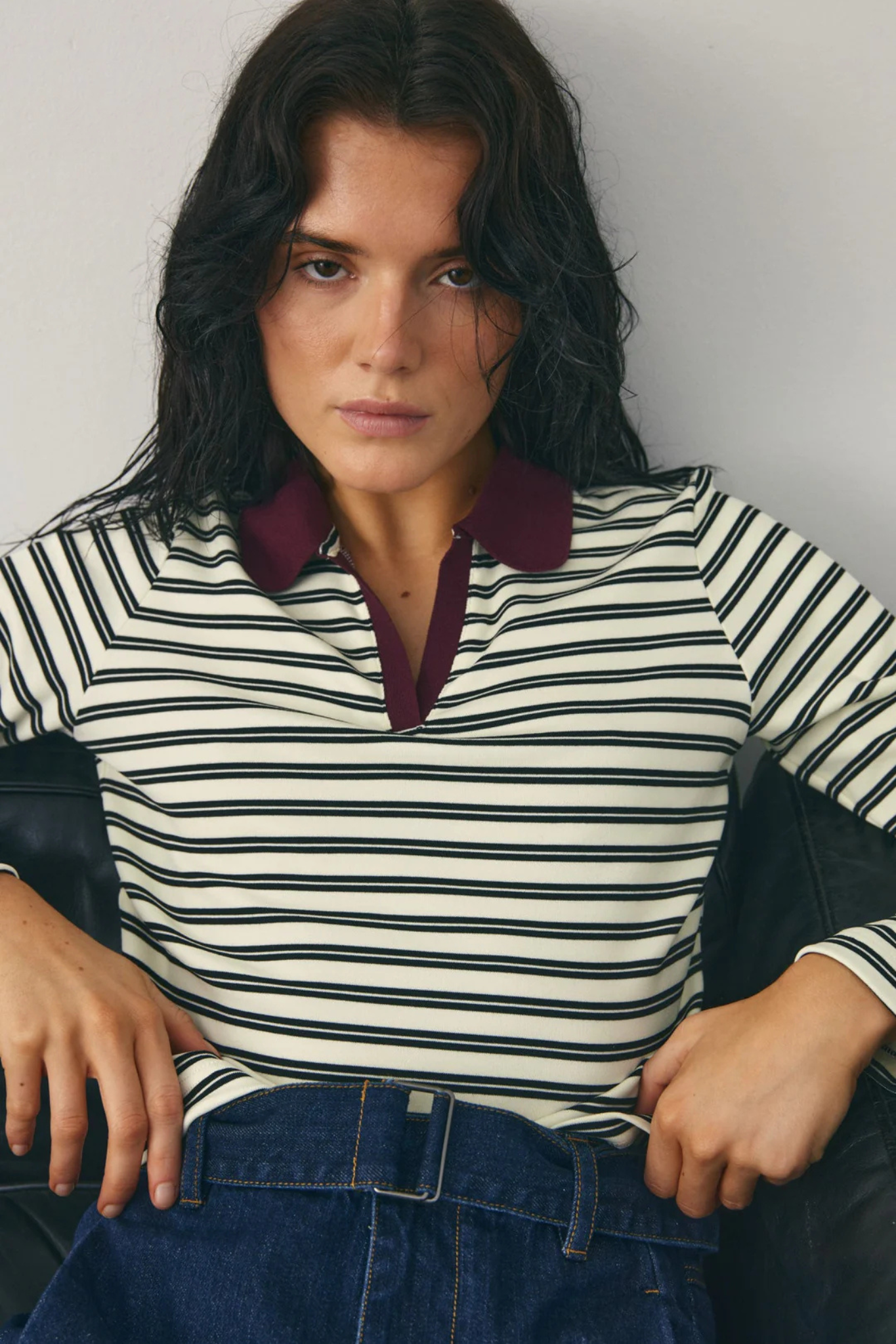LUANE TOP - CARYLL BLACK STRIPE