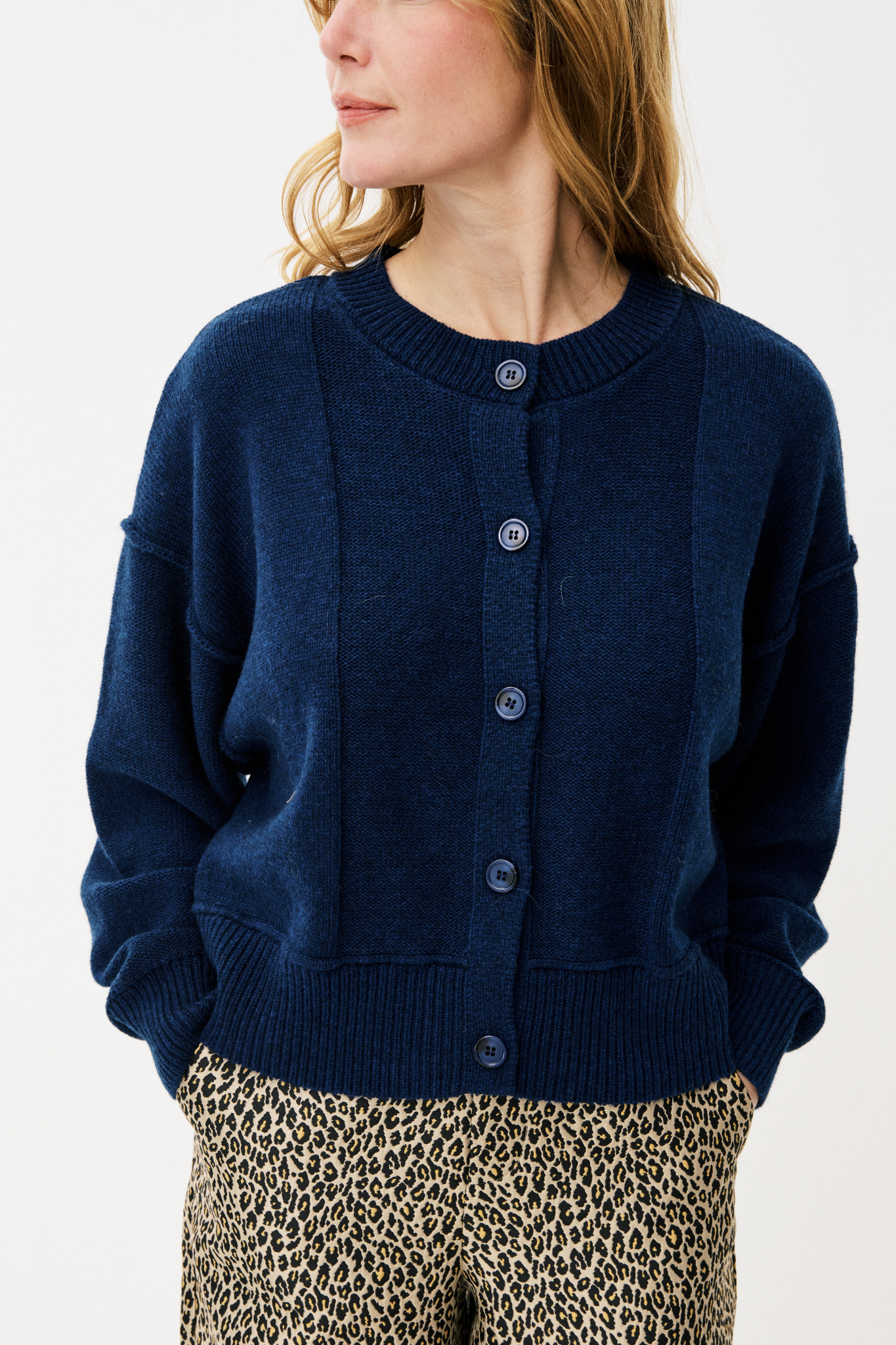 ELONIE CARDIGAN - BLUE MARINE
