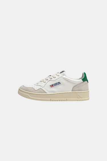 AULM LS23 - MEDALIST SNEAKER WHITE LEATHER/AMAZON/BEIGE SUEDE