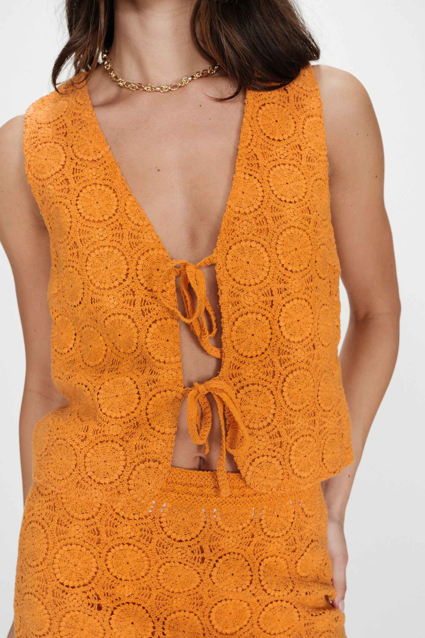 VONY CROCHET TOP - OR