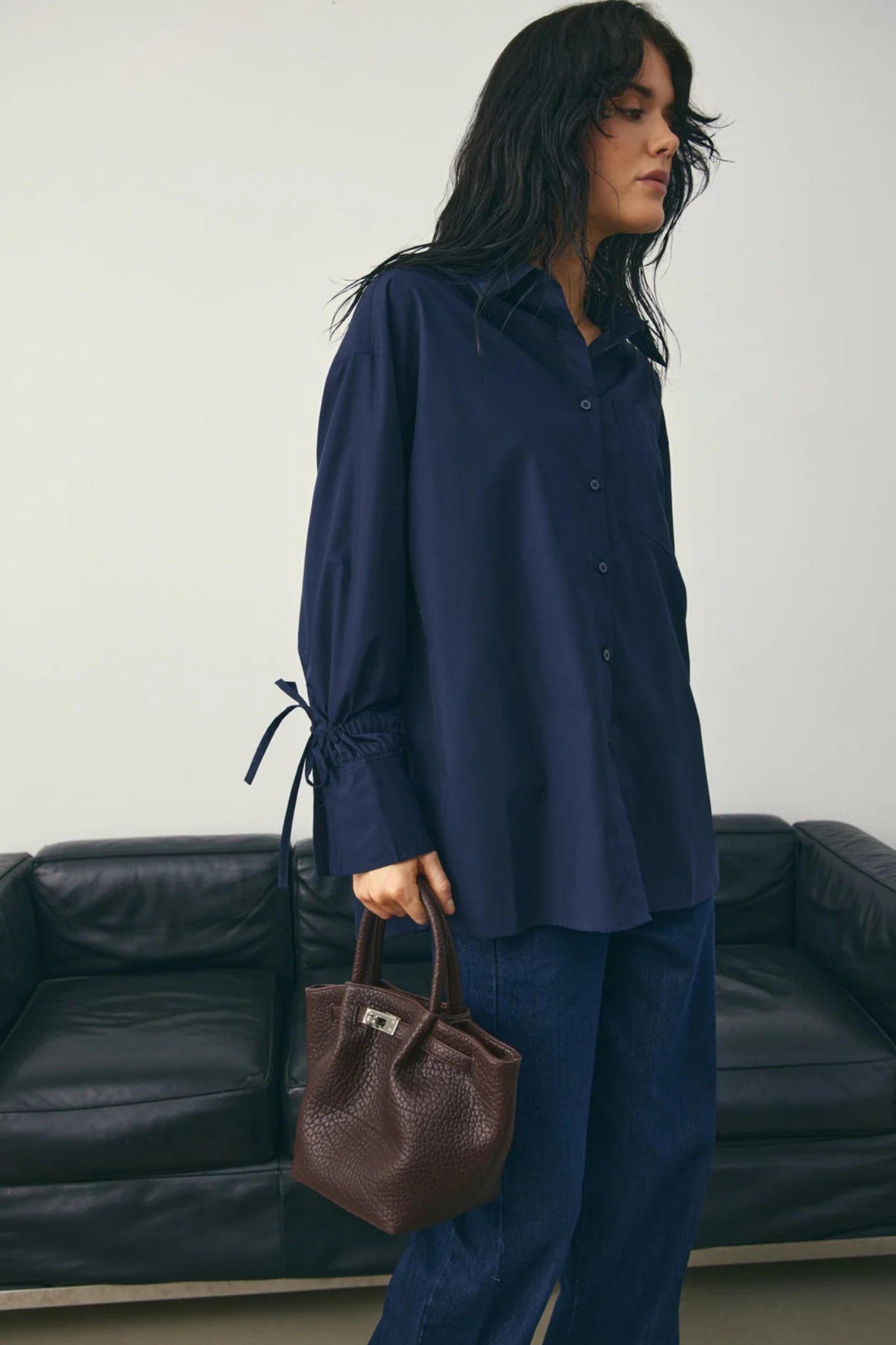 LUWANA SHIRT - NAVY BLUE