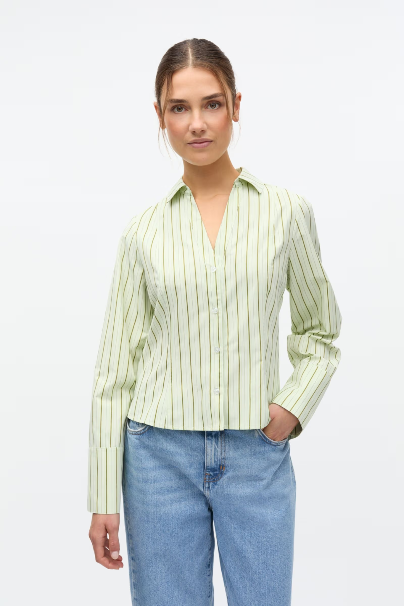 AGNESTA SHIRT - FERN STRIPE