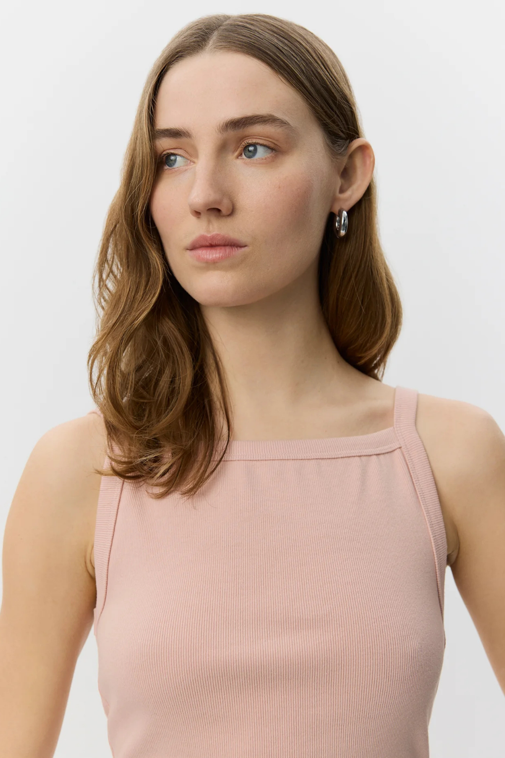 BREE RIB TANK TOP - DUSTY ROSE