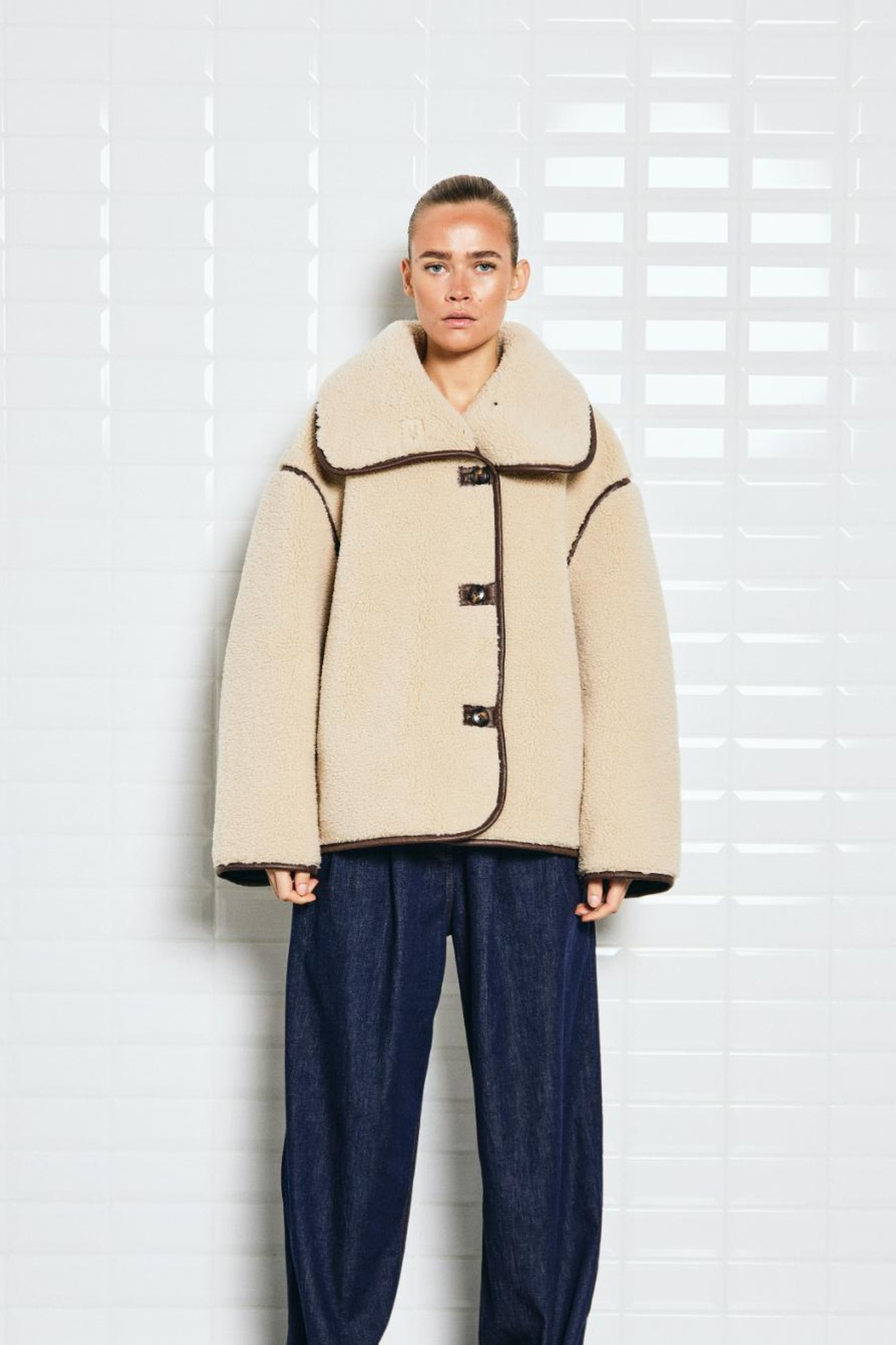 DAJANA PILE JACKET - BIRCH