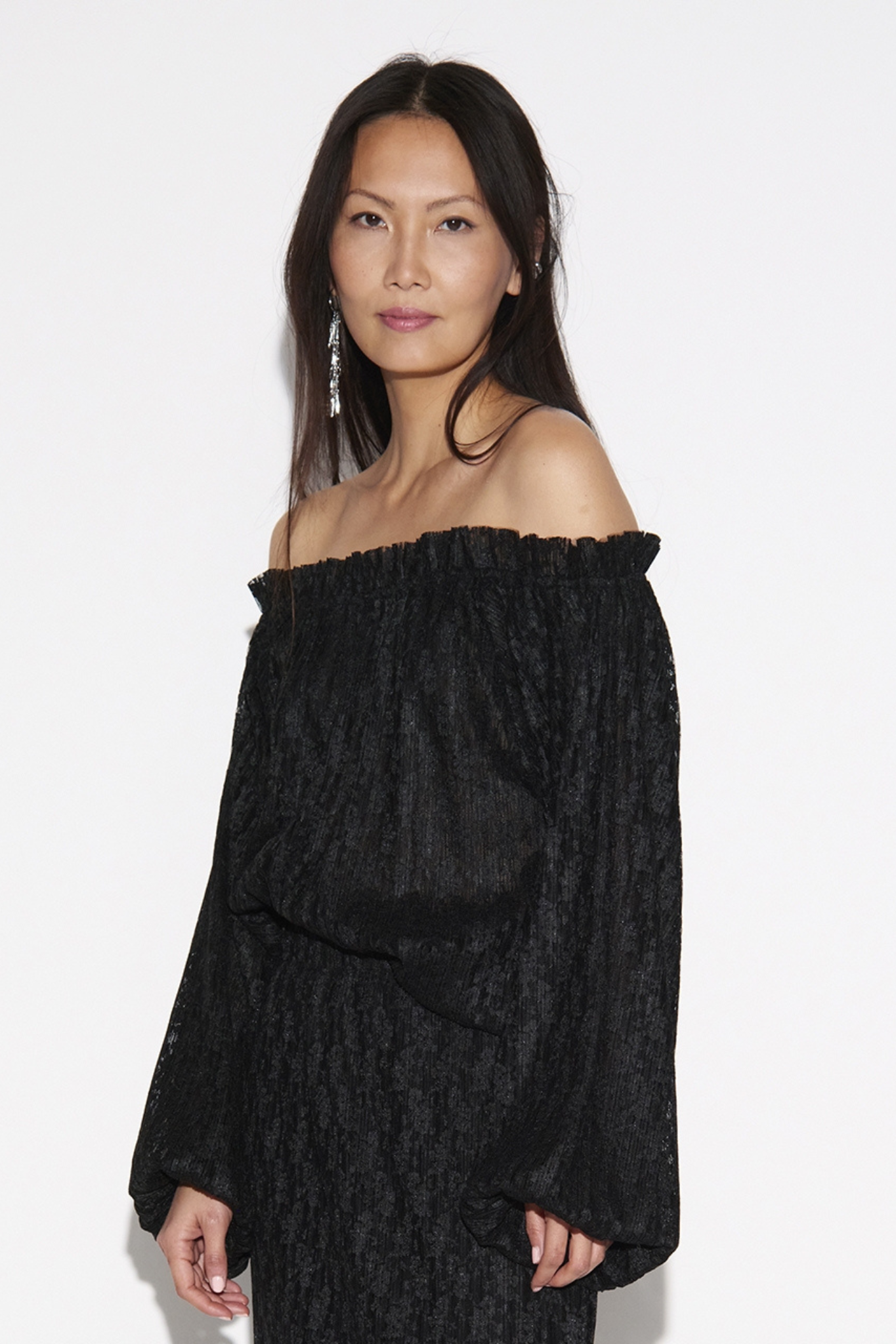 INAN LACE TOP - RAVEN