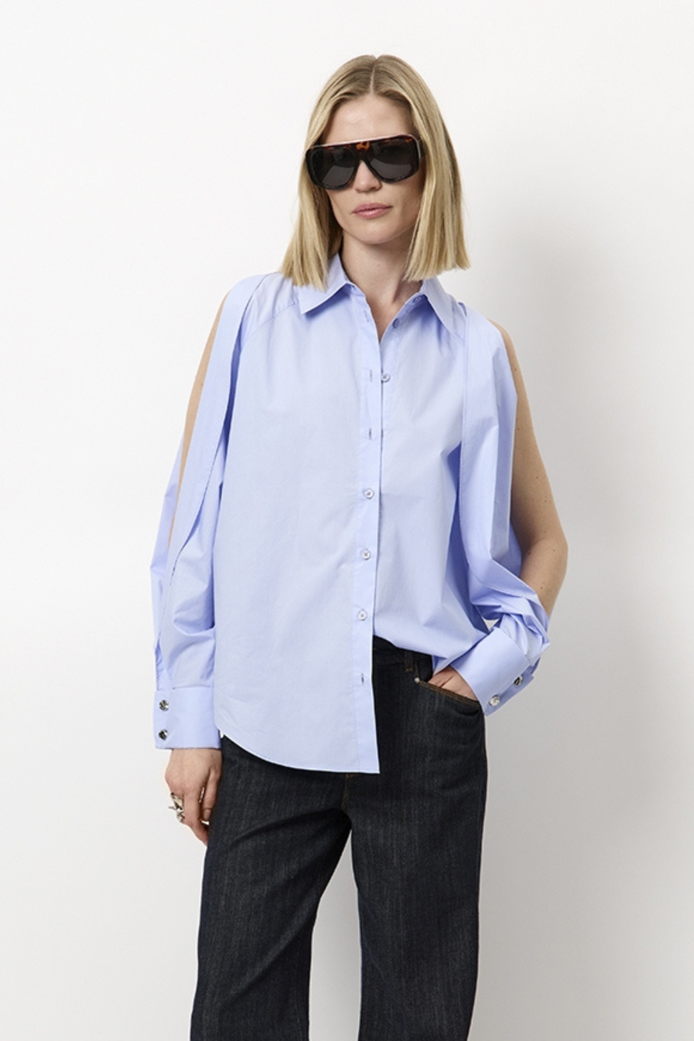 CHAMPLIN OPEN T-SHIRT - BLUE MIST