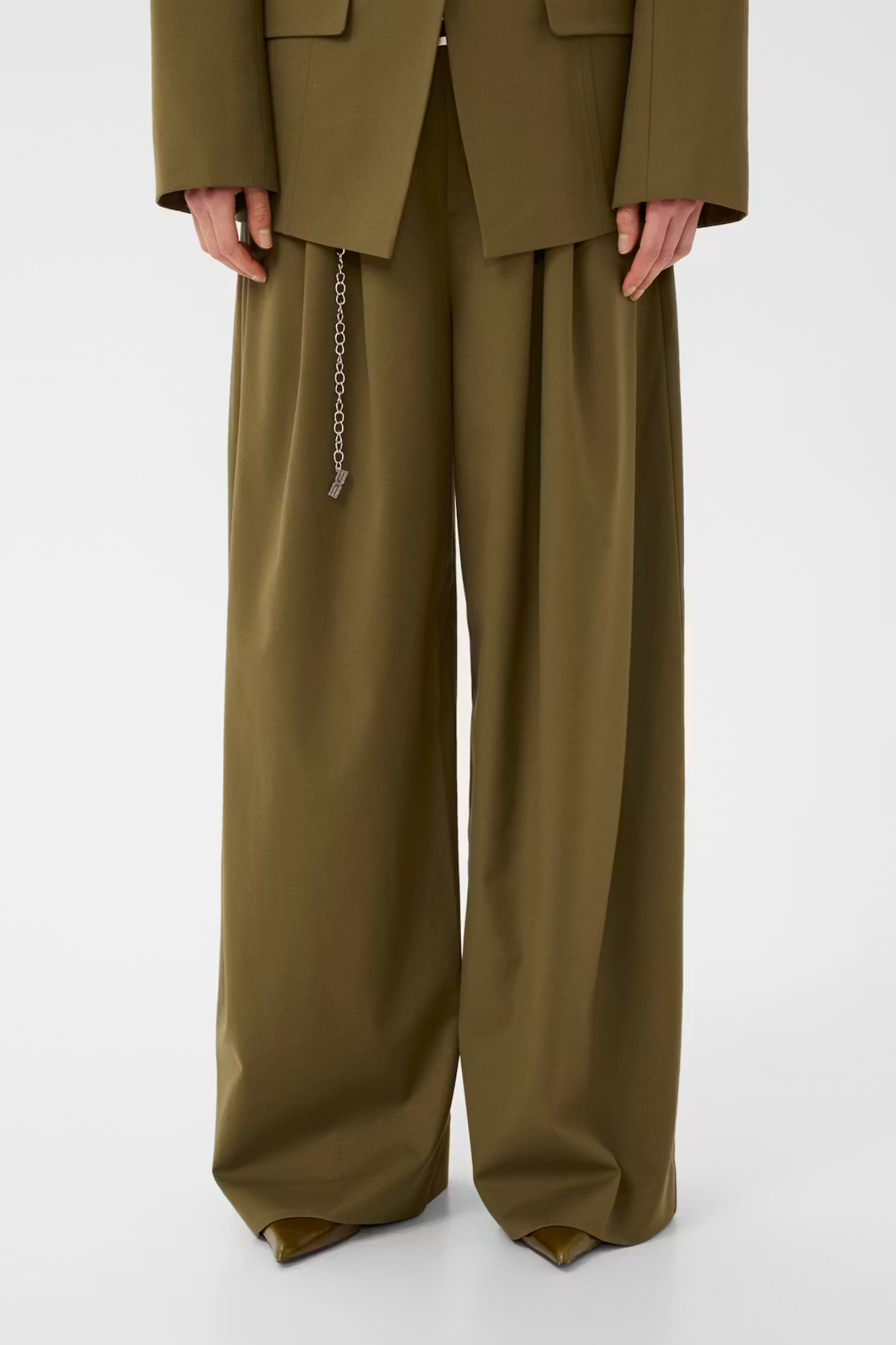 OLIVIA HW PANTS - MILITARY OLIVE