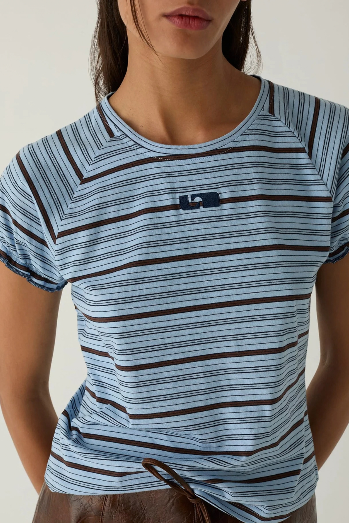 ZAIRA EMBROIDERED LOGO T-SHIRT - BLUE