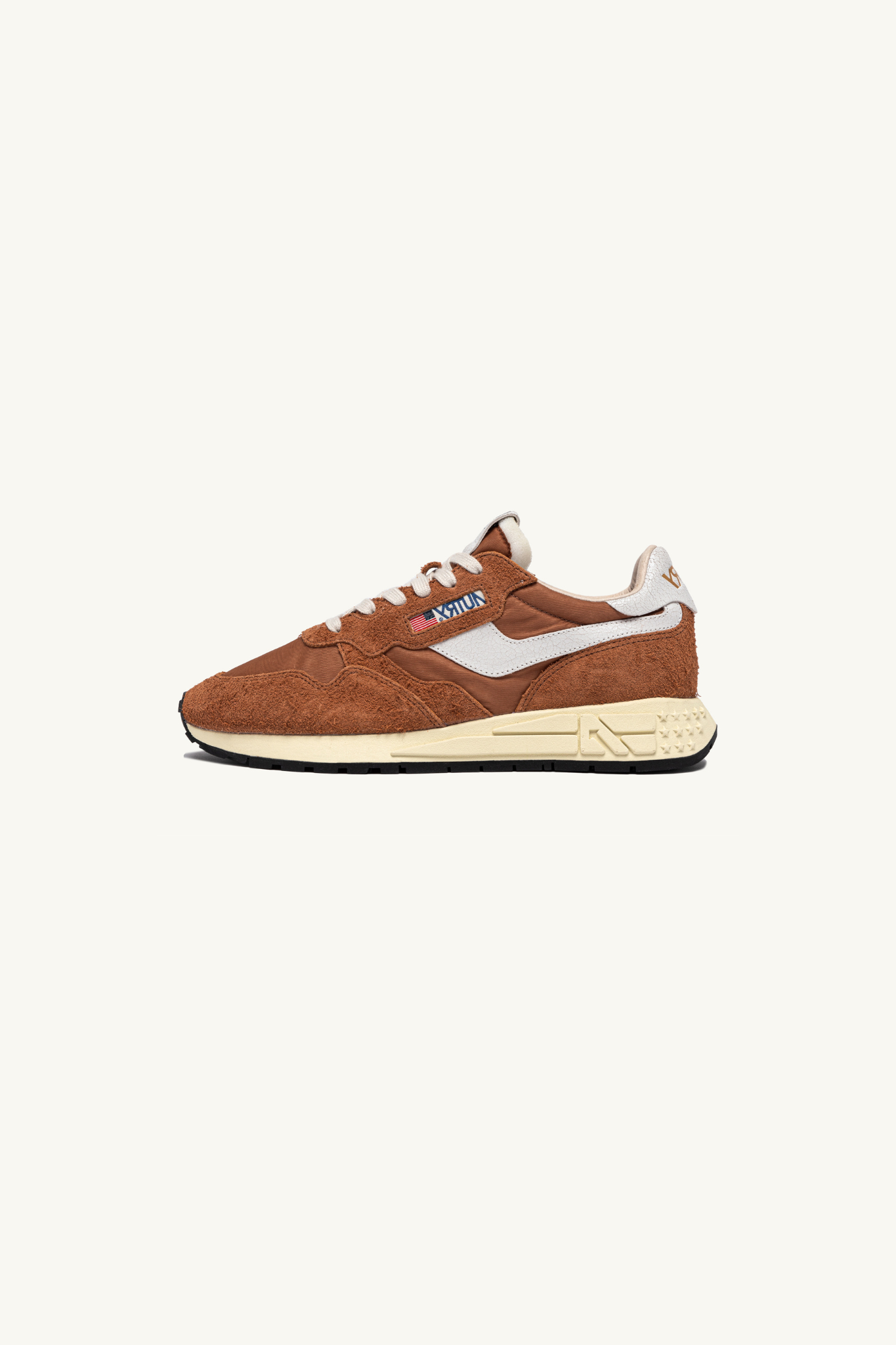 WWLM-NC28 - REELWIND LOW MEN SNEAKERS - NYLON/CRACK WHITE/BRNSUG