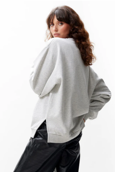 RELAXED SWEATER - ASPHALT MELANGE